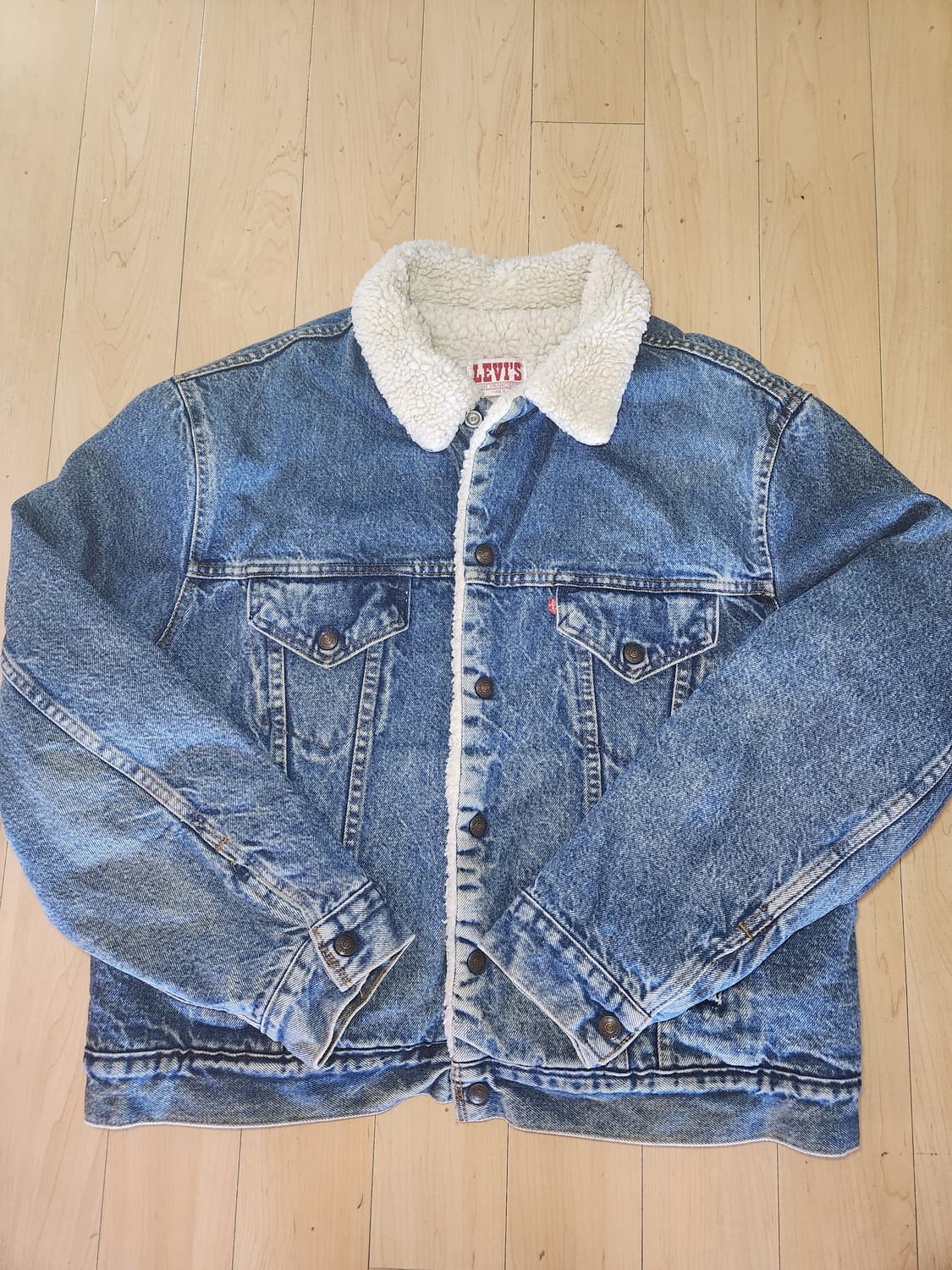 80~90s 리바이스 쉐르파 데님 트러커 자켓 46R(L정도) 상품이미지1
