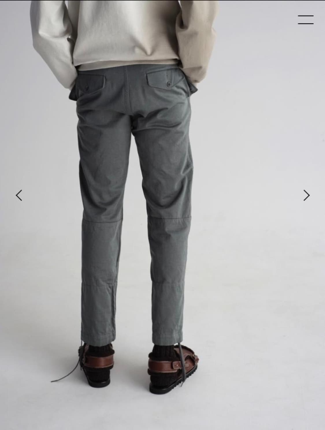 오라리 washed finx buggy satin field pants 상품이미지2