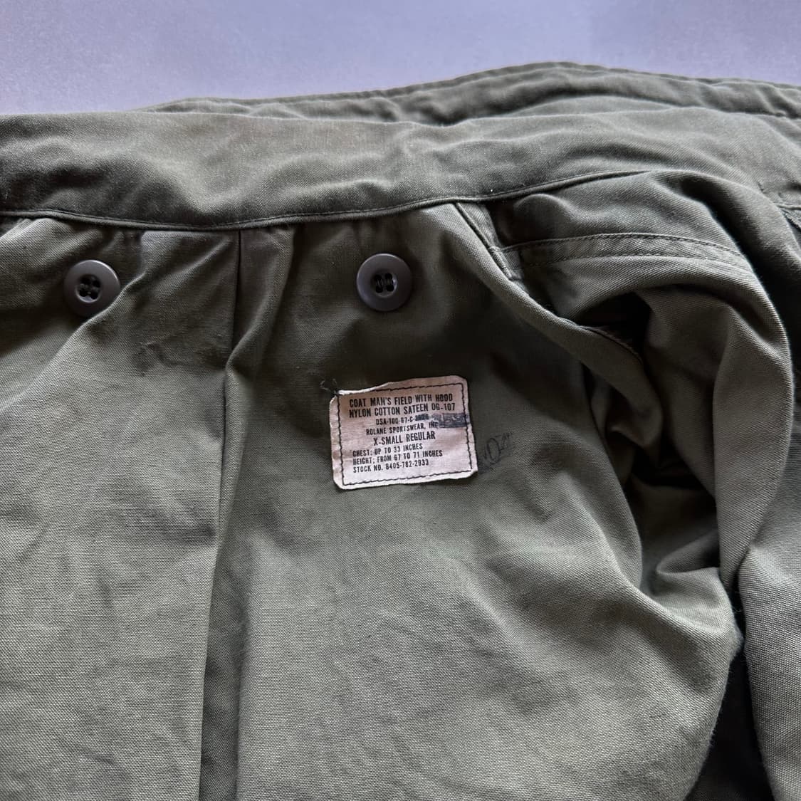 [XS]US ARMY 미육군 60s 오리지널 M65 필드 자켓 상품이미지7