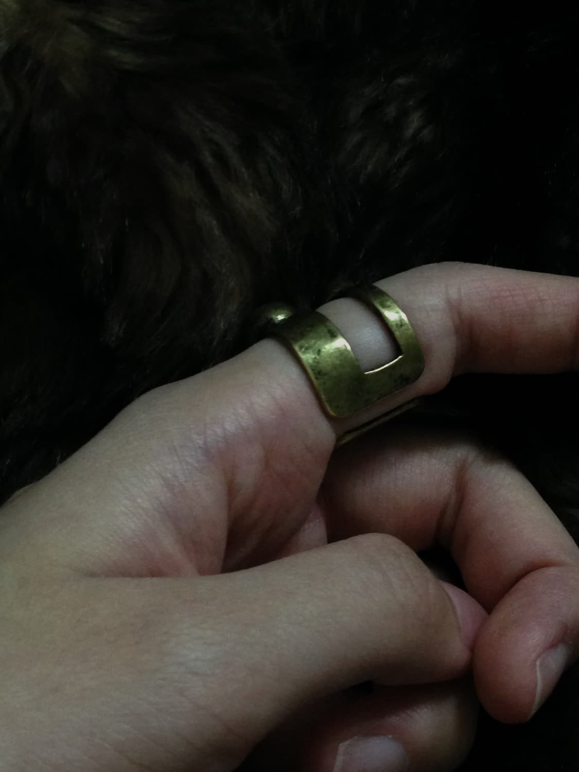 Brass Two Ball Ring 상품이미지5