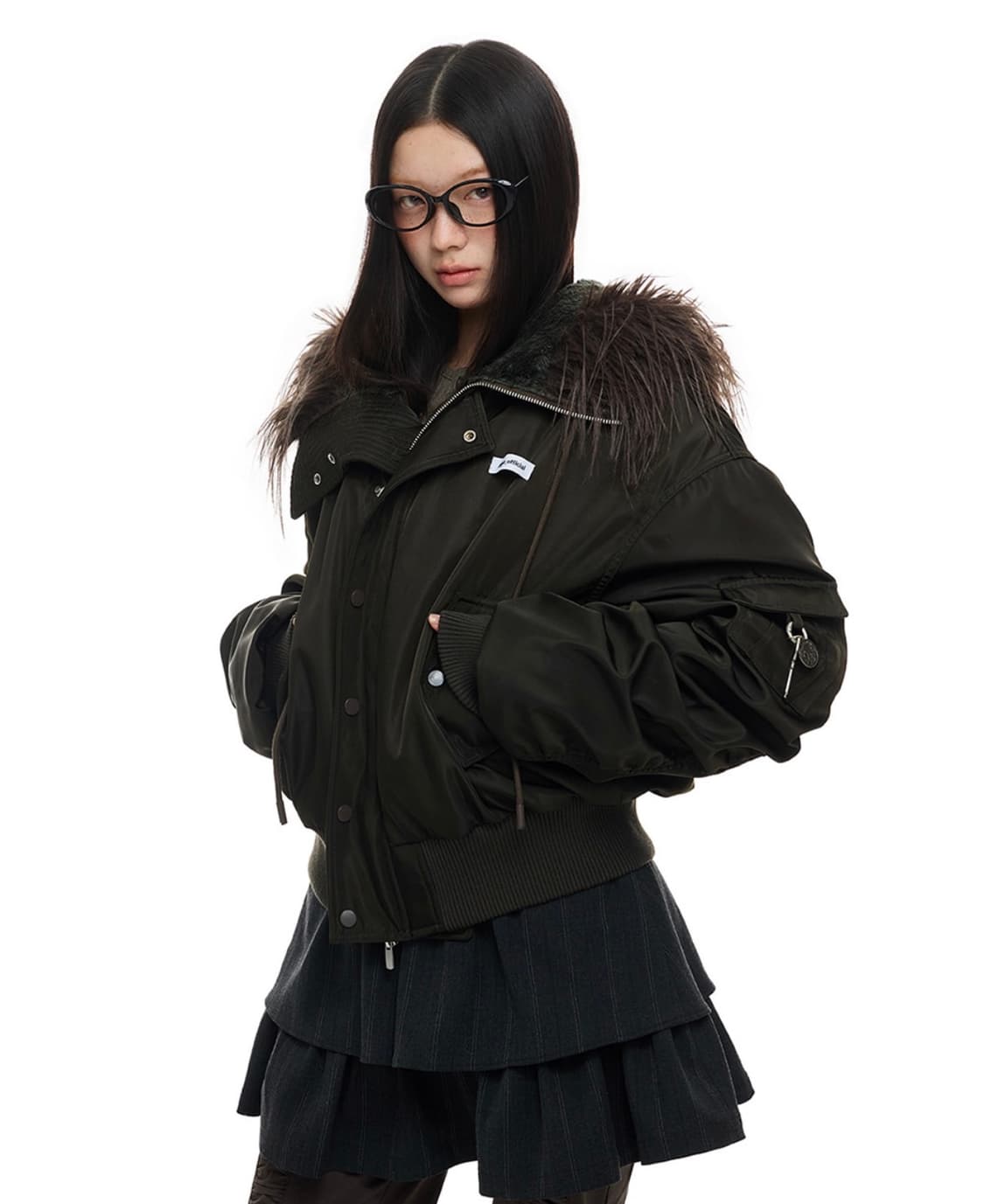JIKOO  polar edge fur trim jacket 야상패딩 상품이미지1