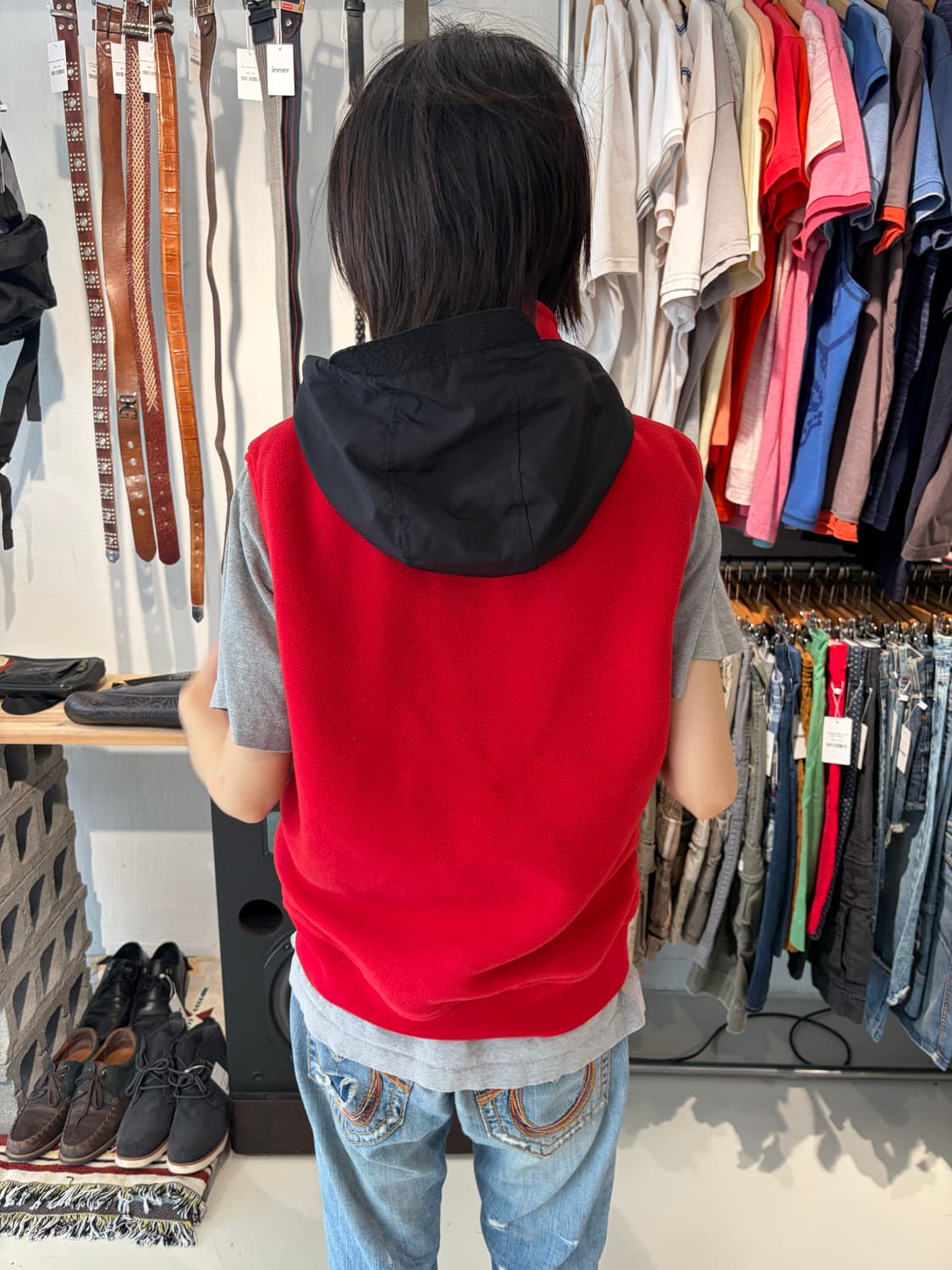 Polo Ralph Lauren 레드 폴라텍 플리스 베스트 M 상품이미지5