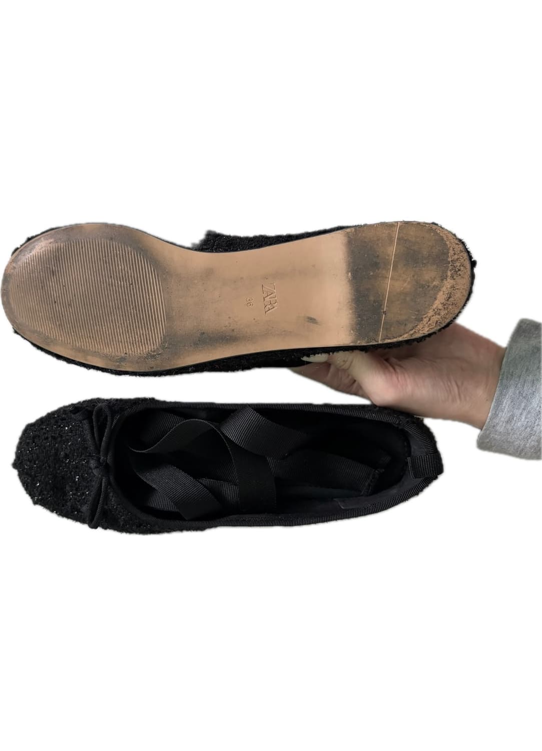 ZARA lace-up ballet shoes 상품이미지4
