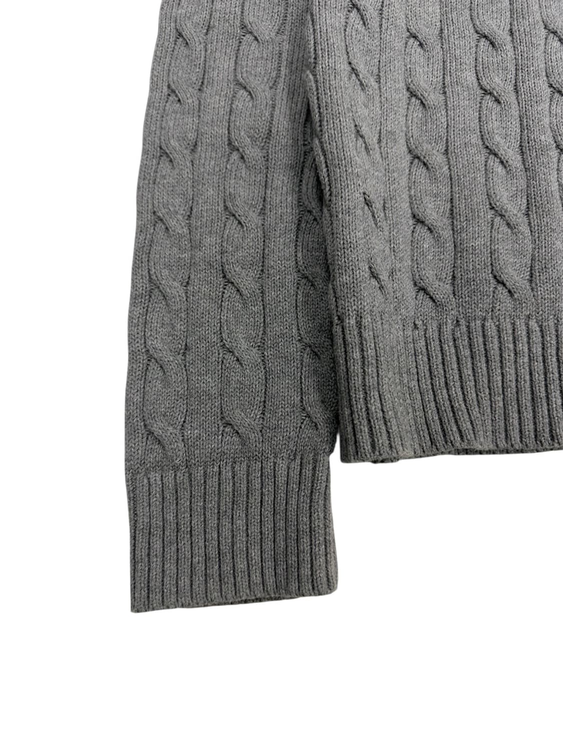 폴로 꽈배기 케이블니트 그레이 (L)  상품이미지6
