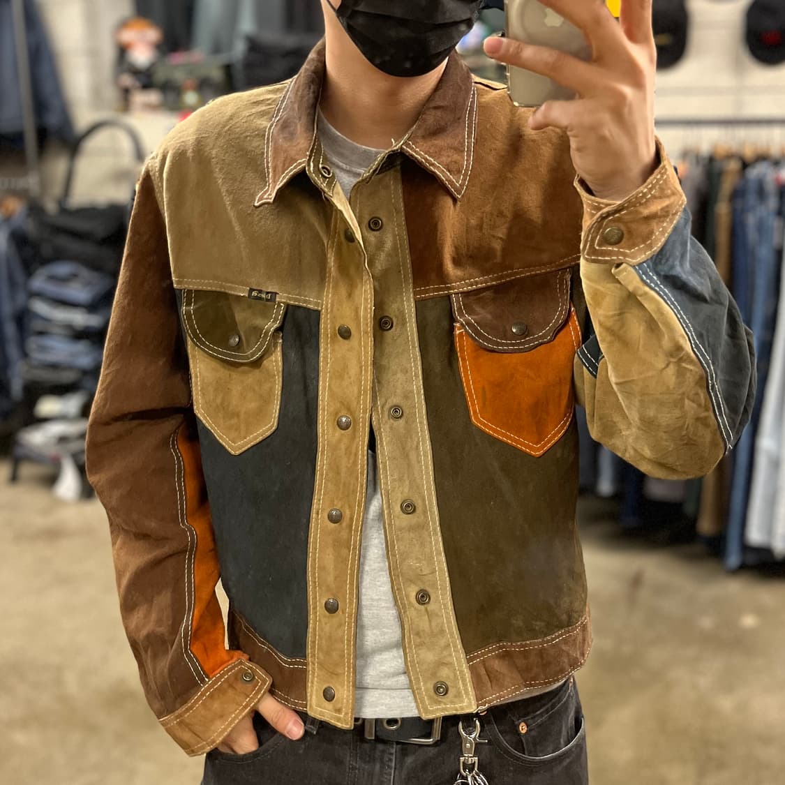 90s Diesel 리버시블 스웨이드 트러커 자켓 (105) 상품이미지10