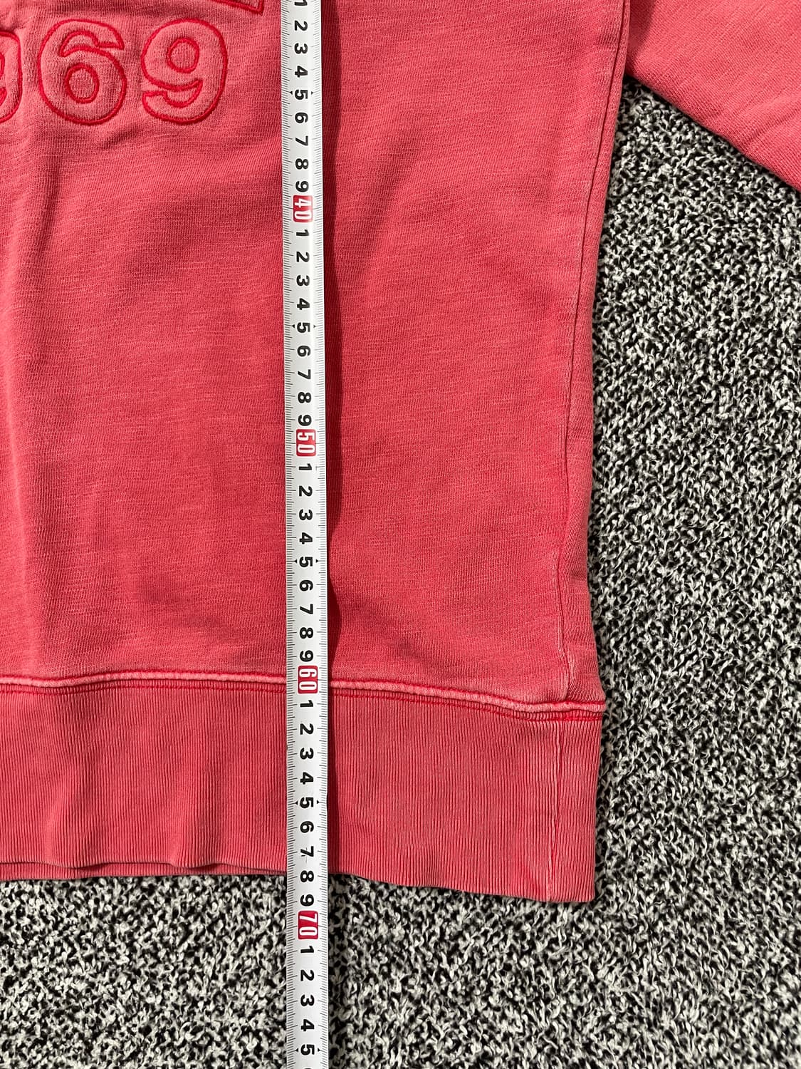 빈티지9. GAP 갭 1969 빅 자수 로고 맨투맨 스웻셔츠 핑크 상품이미지6