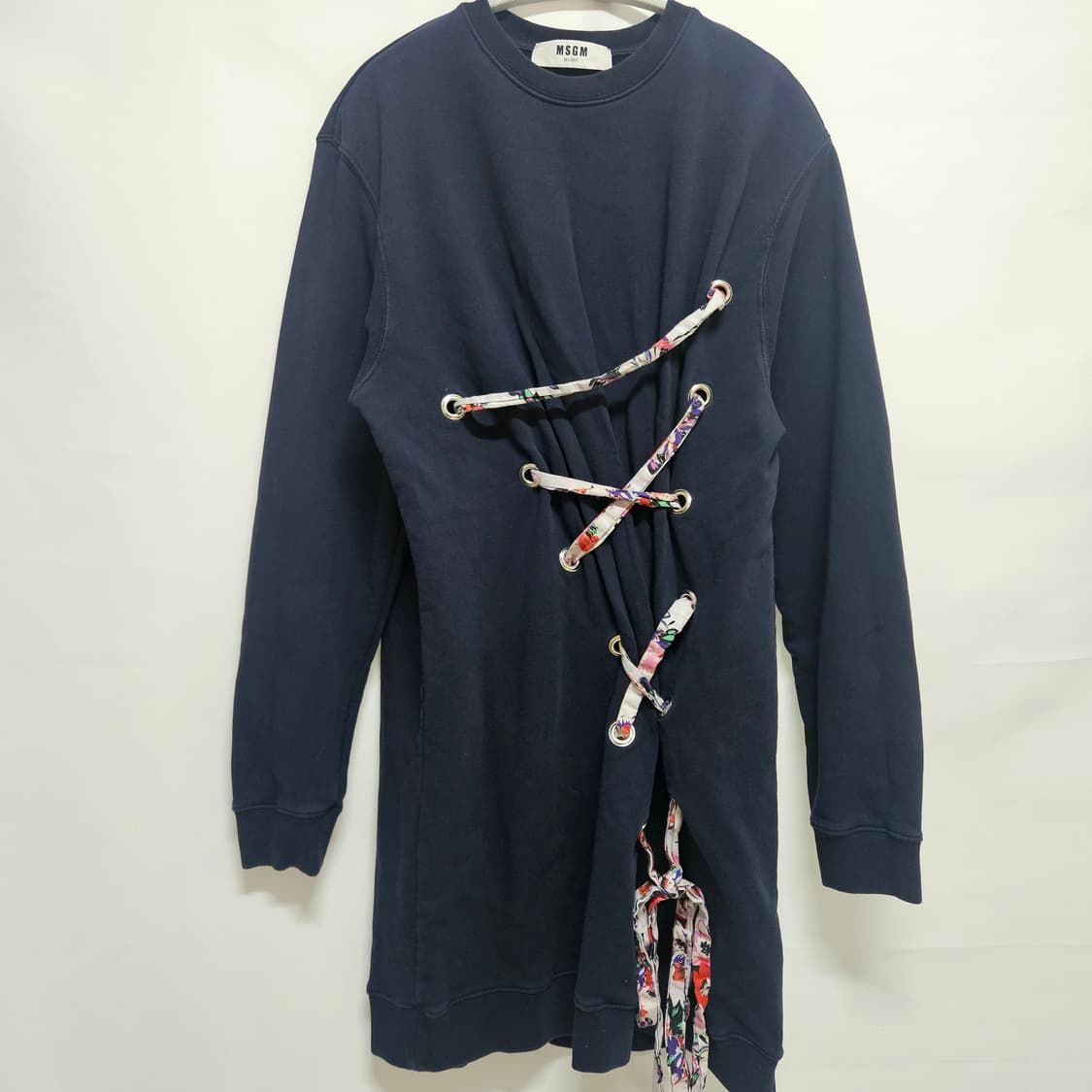 MSGM 레이스업 롱 맨투맨 원피스 S 상품이미지1