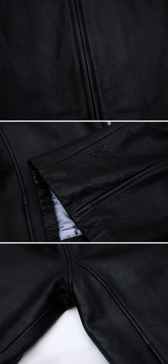 모리셔스 풀그레인 버팔로 가죽 싱글 라이더 자켓 (L / 105+) 상품이미지9