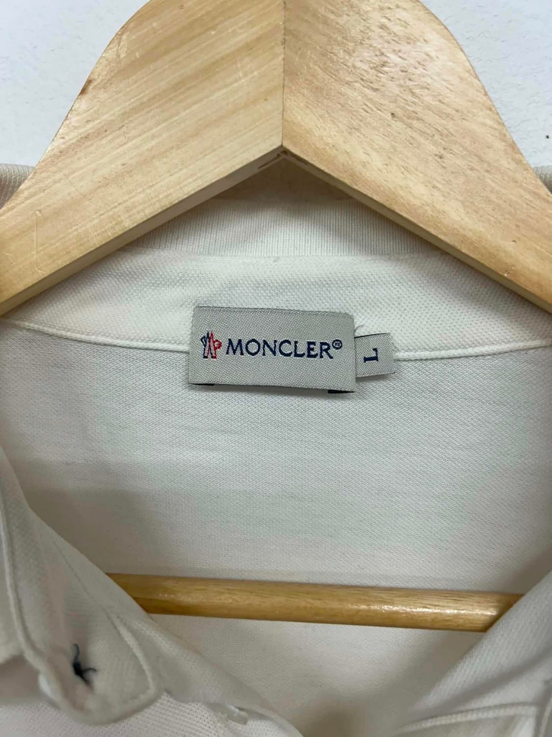 [L] 몽클레어 로고 패치 화이트 pk 반팔 카라티 폴로 셔츠 상품이미지4