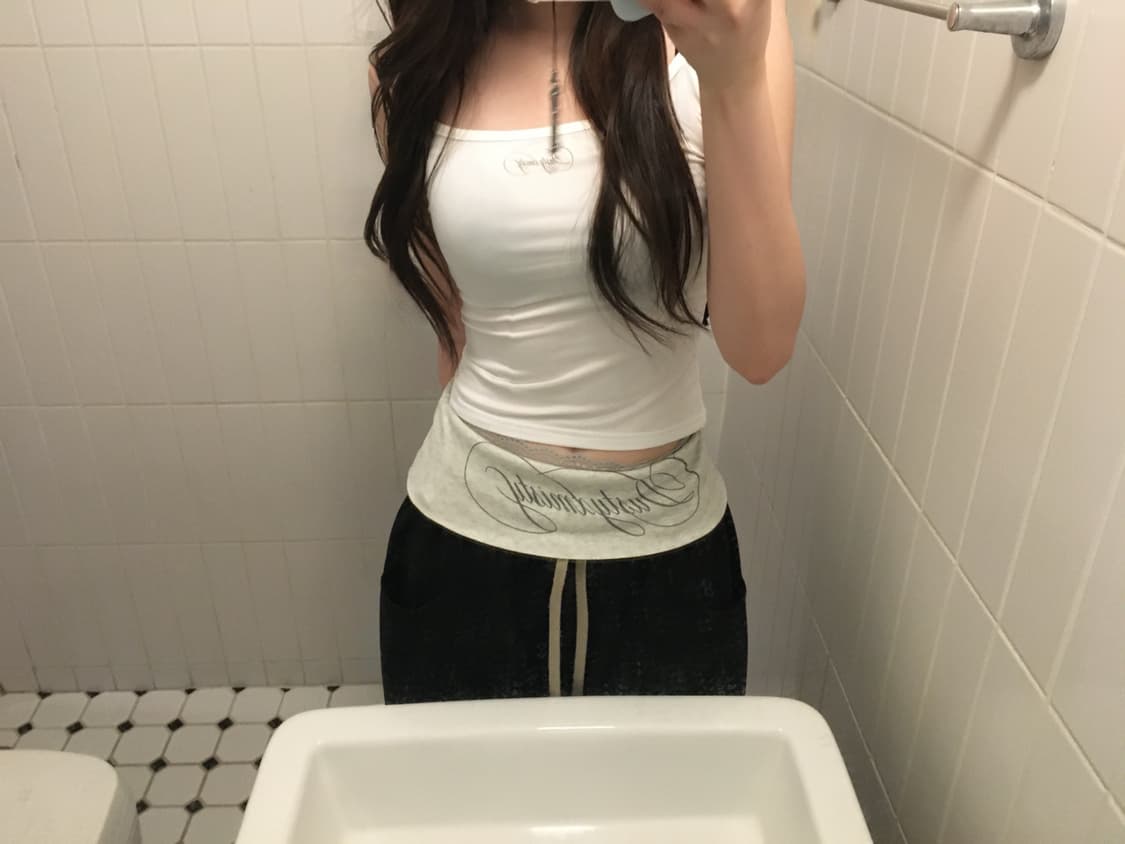 Lace-Trim White Camisole 상품이미지2