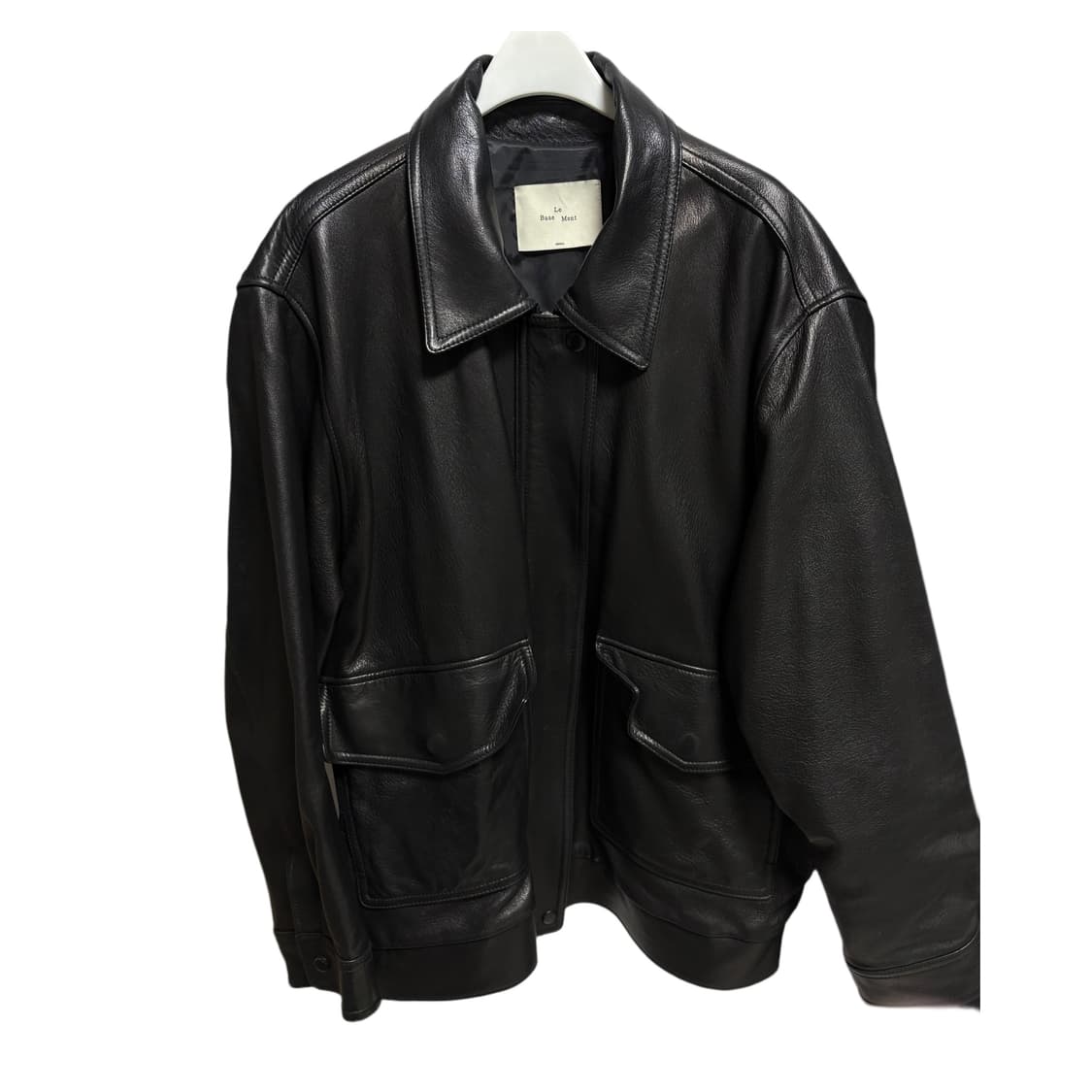 르베이스먼트 램스킨 레더자켓 블랙 상품이미지1