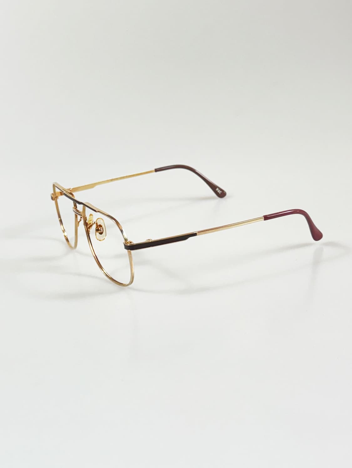 90s P.S.C FASHION 골드 메탈 보잉 빈티지 안경 상품이미지3
