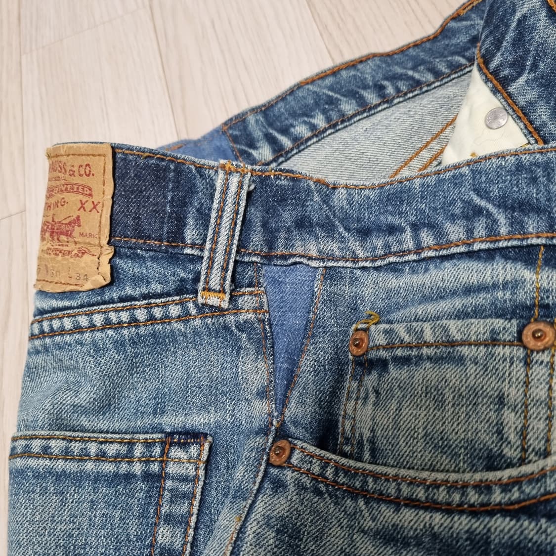 리바이스 재팬 509-0217 빈티지 워싱 데님 블루 청바지 상품이미지7