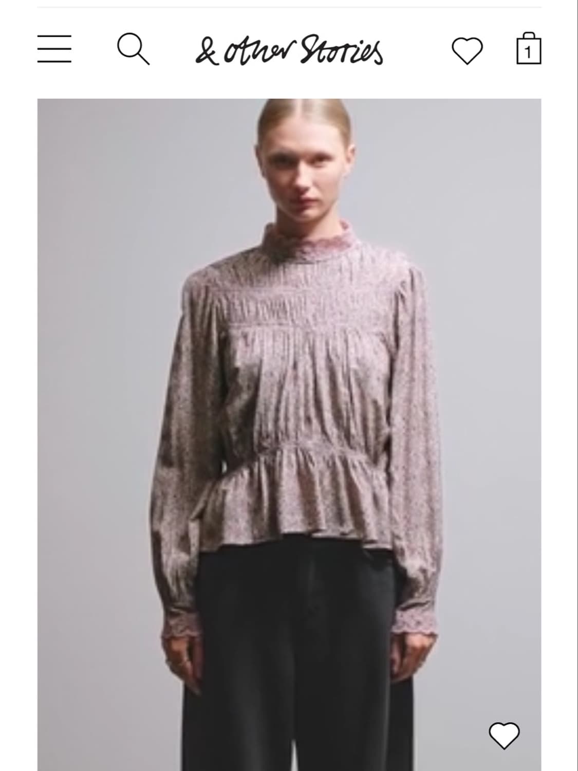 앤아더스토리즈 스모크 블라우스 상품이미지1