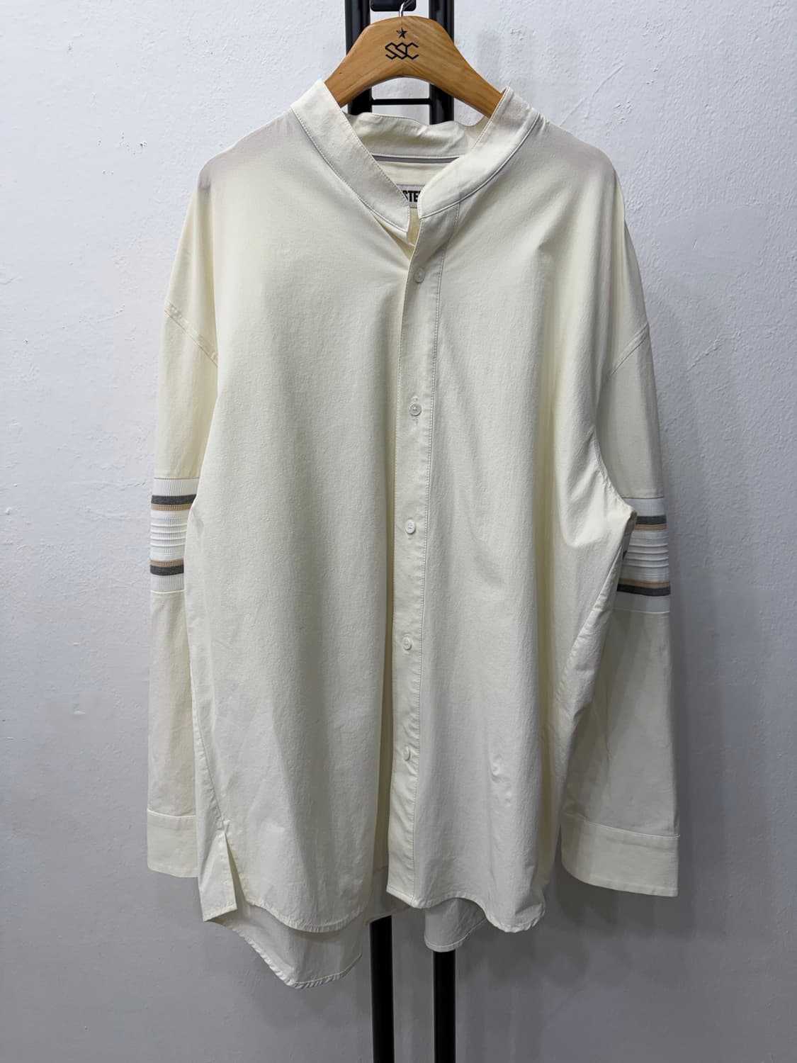 정품) 시스템옴므 한섬 21ss 오버핏 나일론 셔츠남방 95 상품이미지1