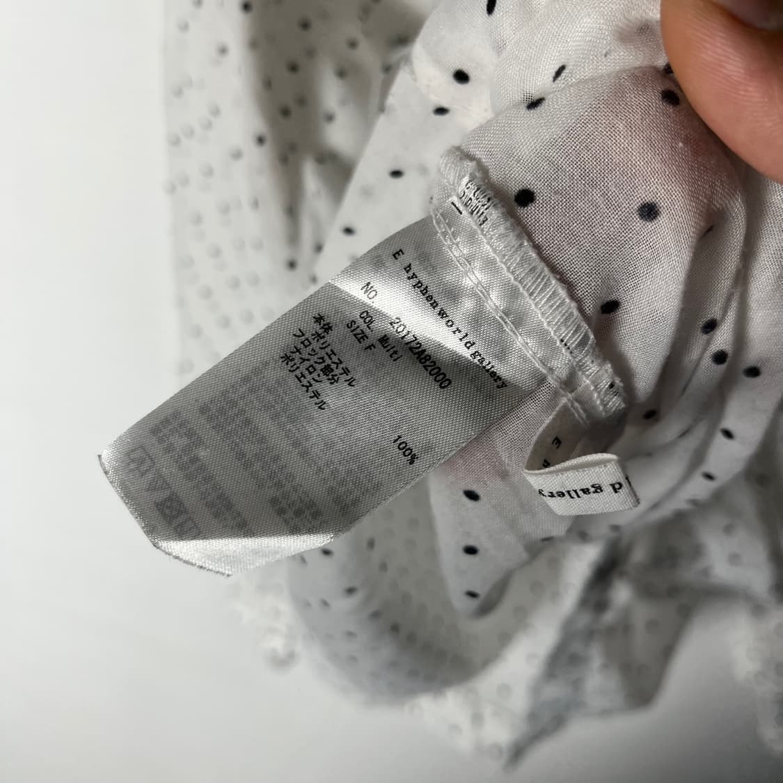 [Earth music] 어스앤뮤직에콜로지 도트 시스루 블라우스 상품이미지5