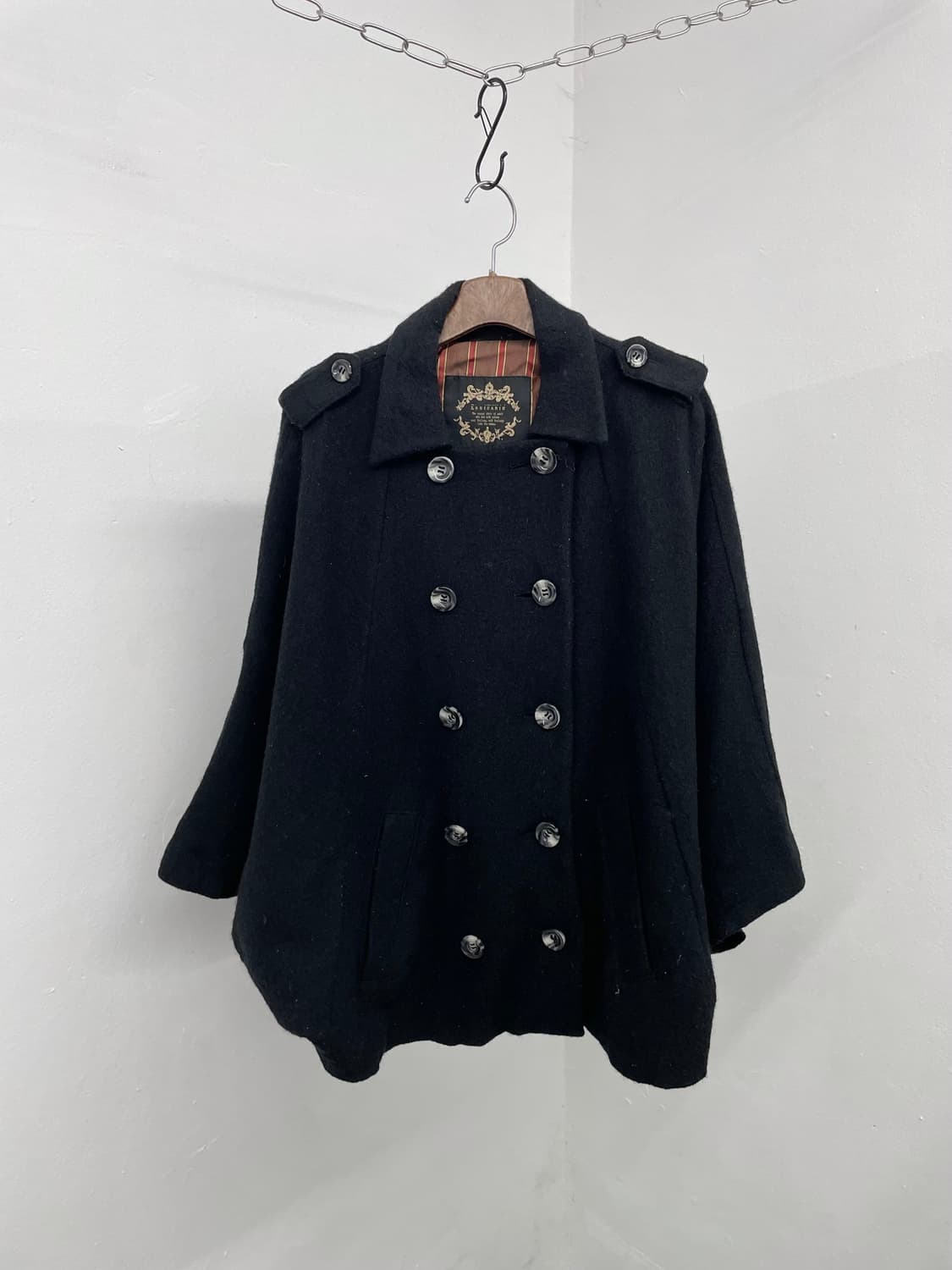 블랙 나폴레옹 버튼 케이프  상품이미지1