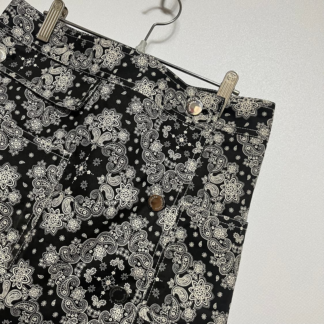 brouhaha 브루하하 페이즐리 랩 스커트 블랙 m 상품이미지6