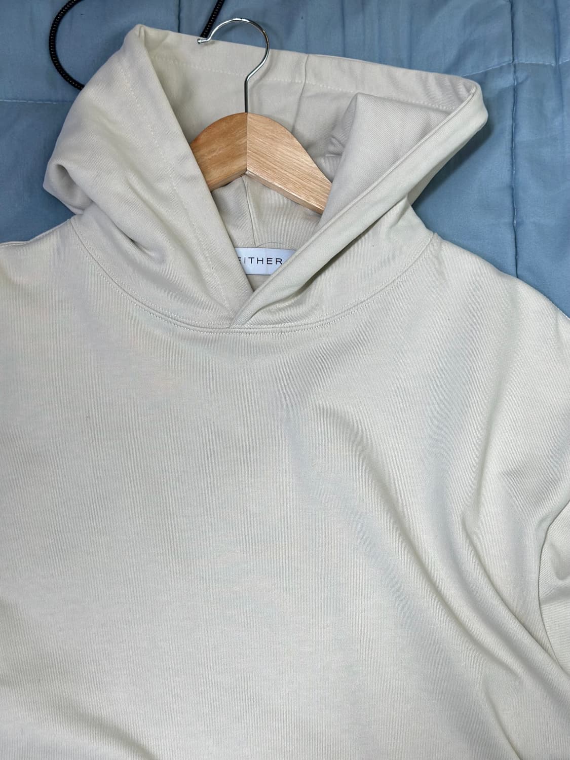 EITHER. 크롭 후드티 상품이미지5