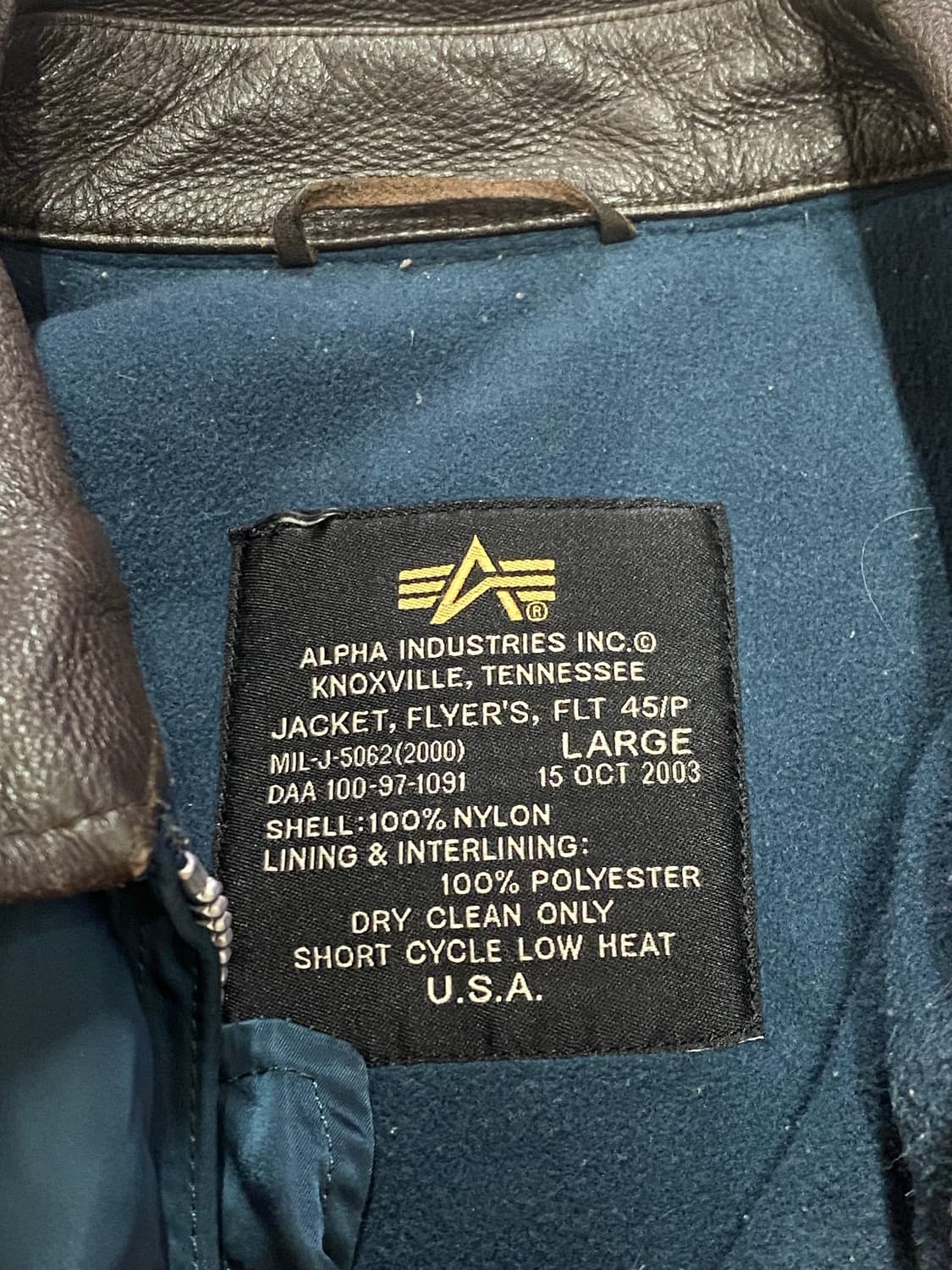 90s 알파인더스트리 FLT-45P 항공자켓 L 상품이미지5