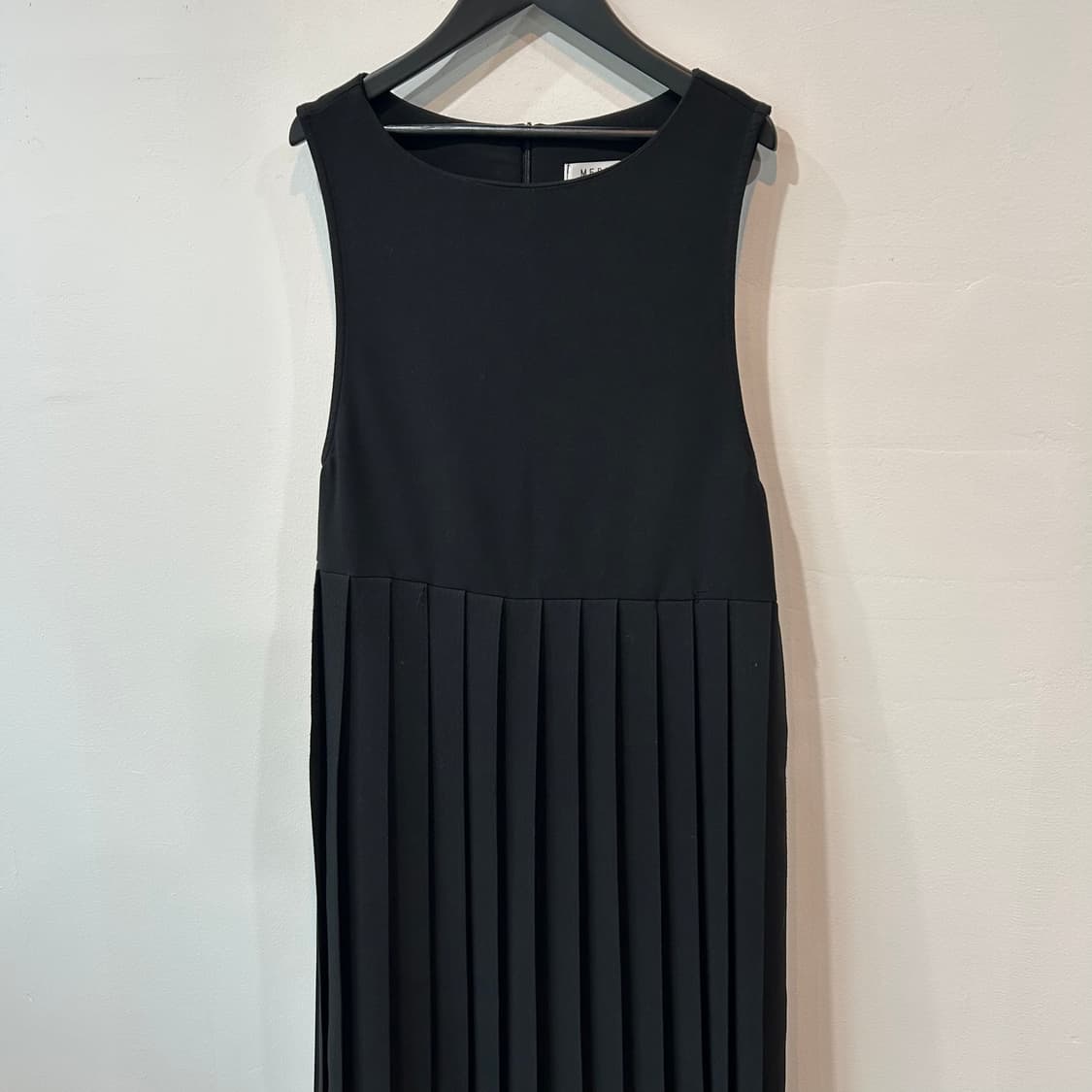 블랙 플리츠 롱 원피스 상품이미지5