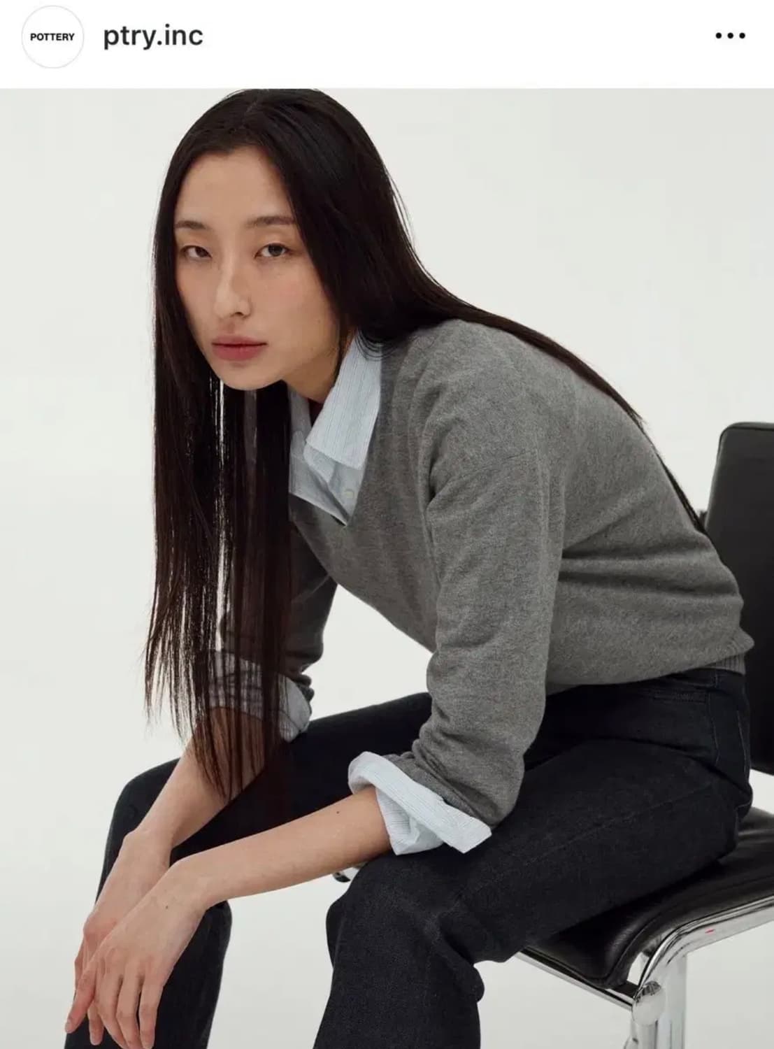 포터리 여성 스웨터 그레이 상품이미지3