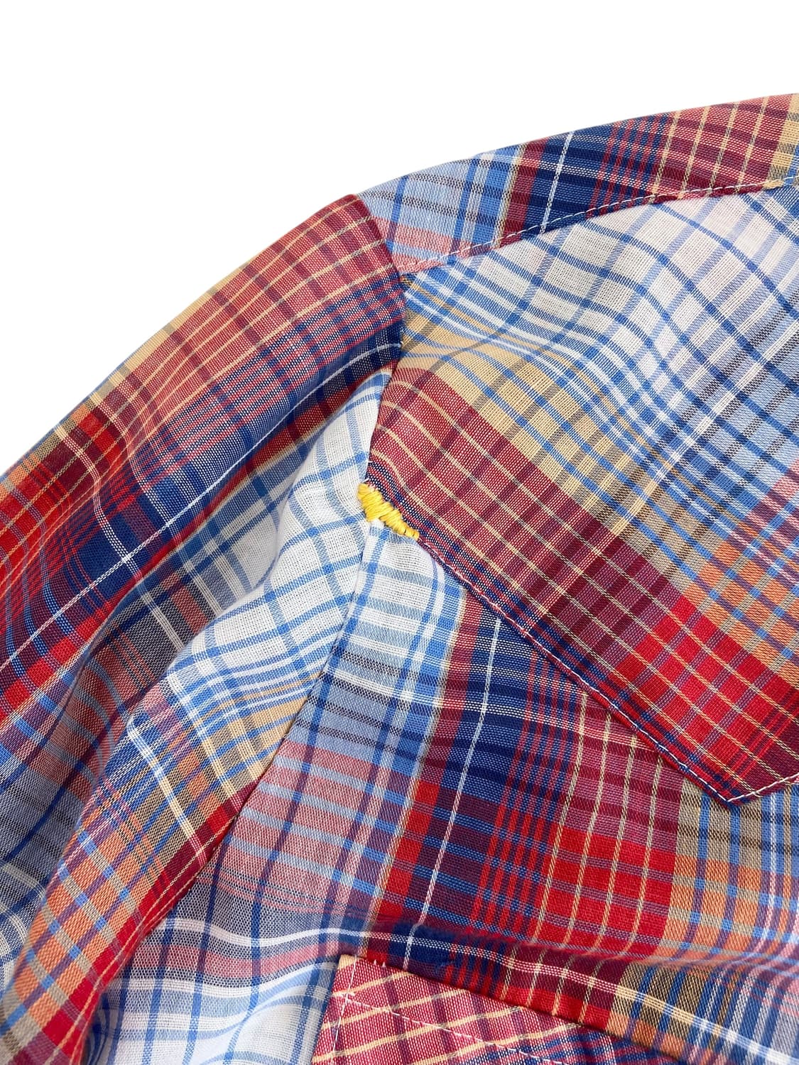 70's H bar C Lightweight Plaid 웨스턴 셔츠 상품이미지9