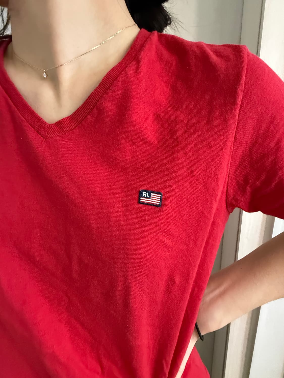 폴로 진 브이넥 반팔티 상품이미지2