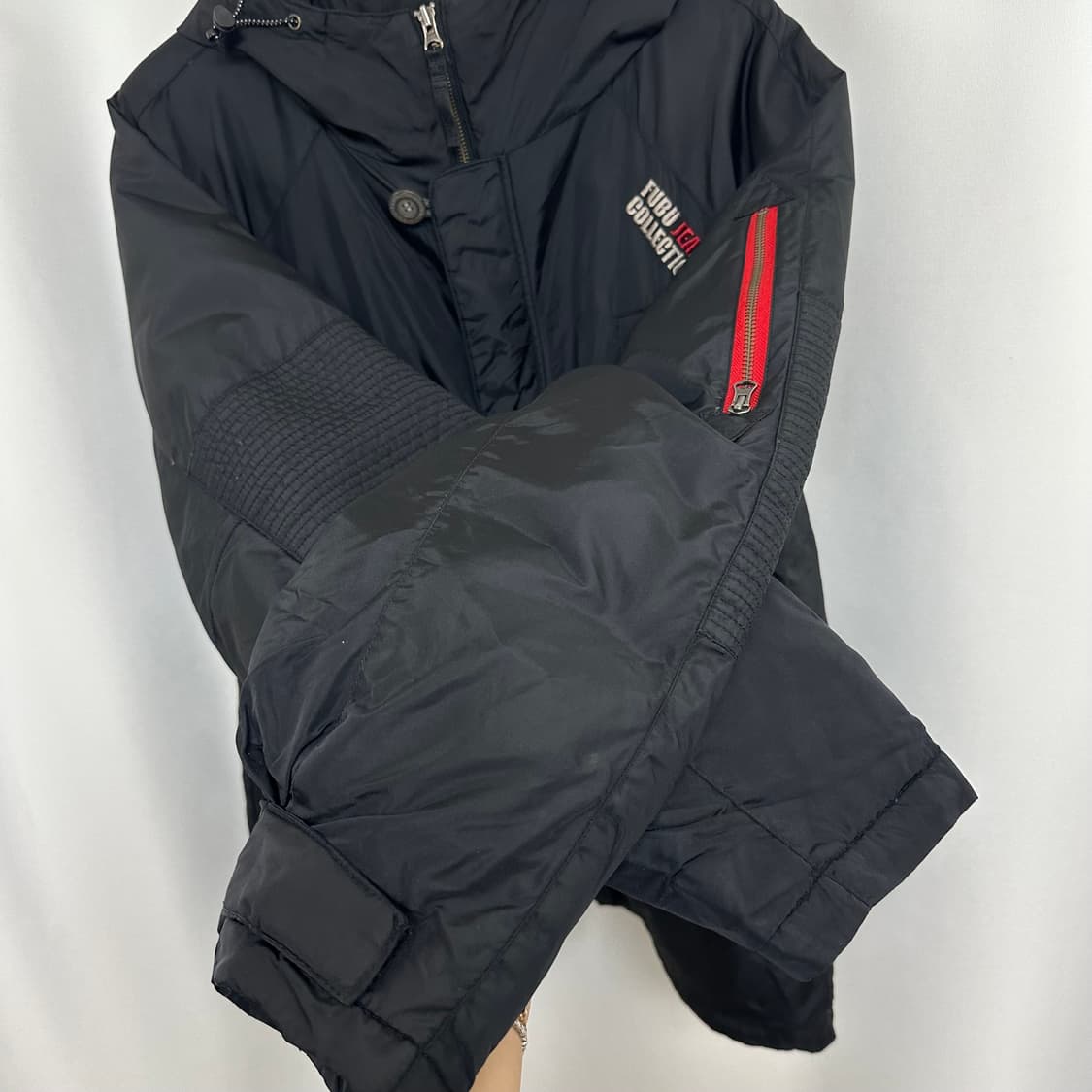  푸부 남자 후드점퍼 패딩 검정 빅사이즈 XL  EO 해 상품이미지3