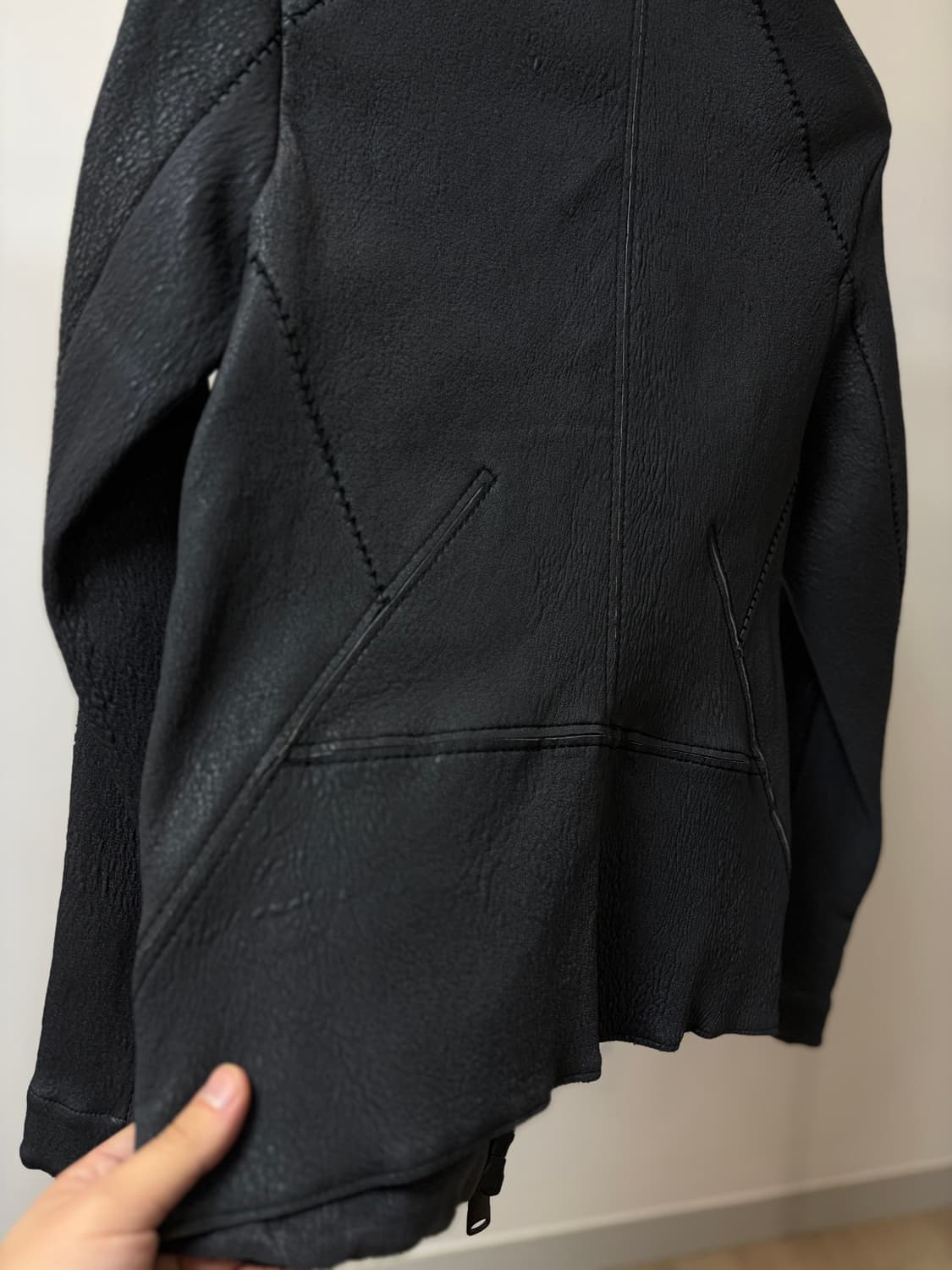 (S) Transit 트랜짓 램스킨 투웨이 가죽자켓 상품이미지6