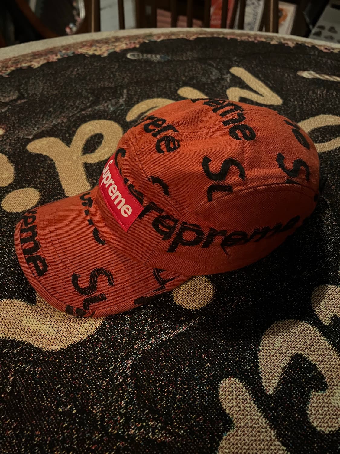 [OS] 슈프림 프레이드 로고 데님 캠프캡 레드 - 21SS 상품이미지3