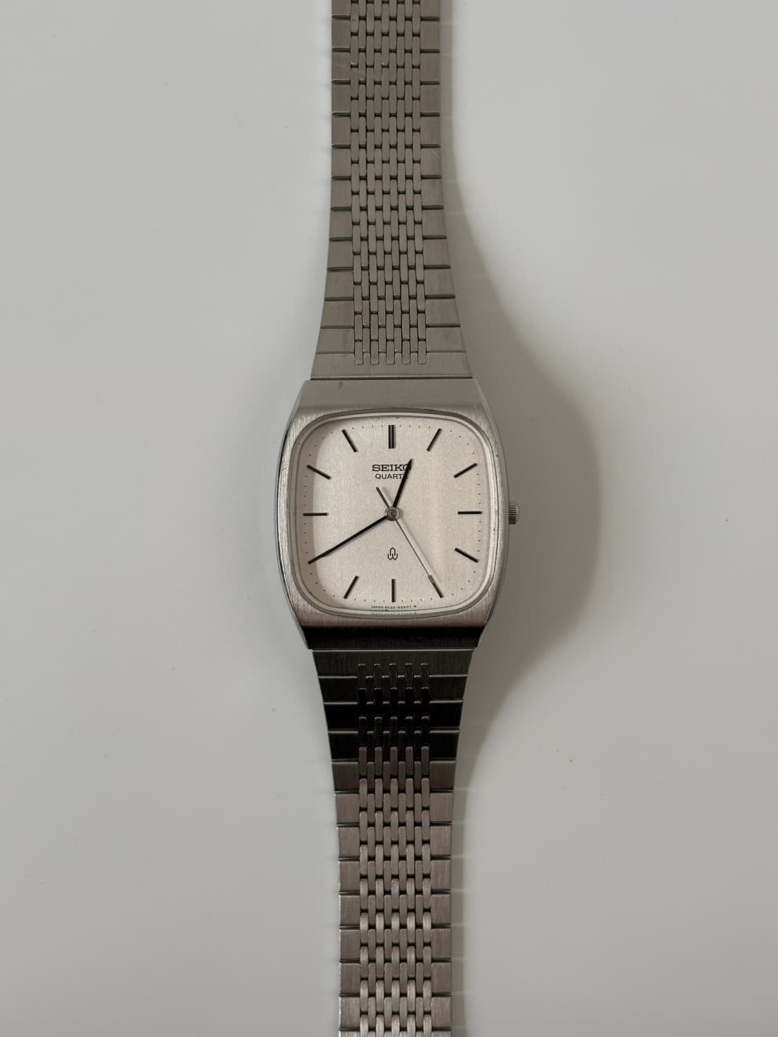 세이코 빈티지 시계 1980년대 Chariot 스퀘어 실버 쿼츠 상품이미지3