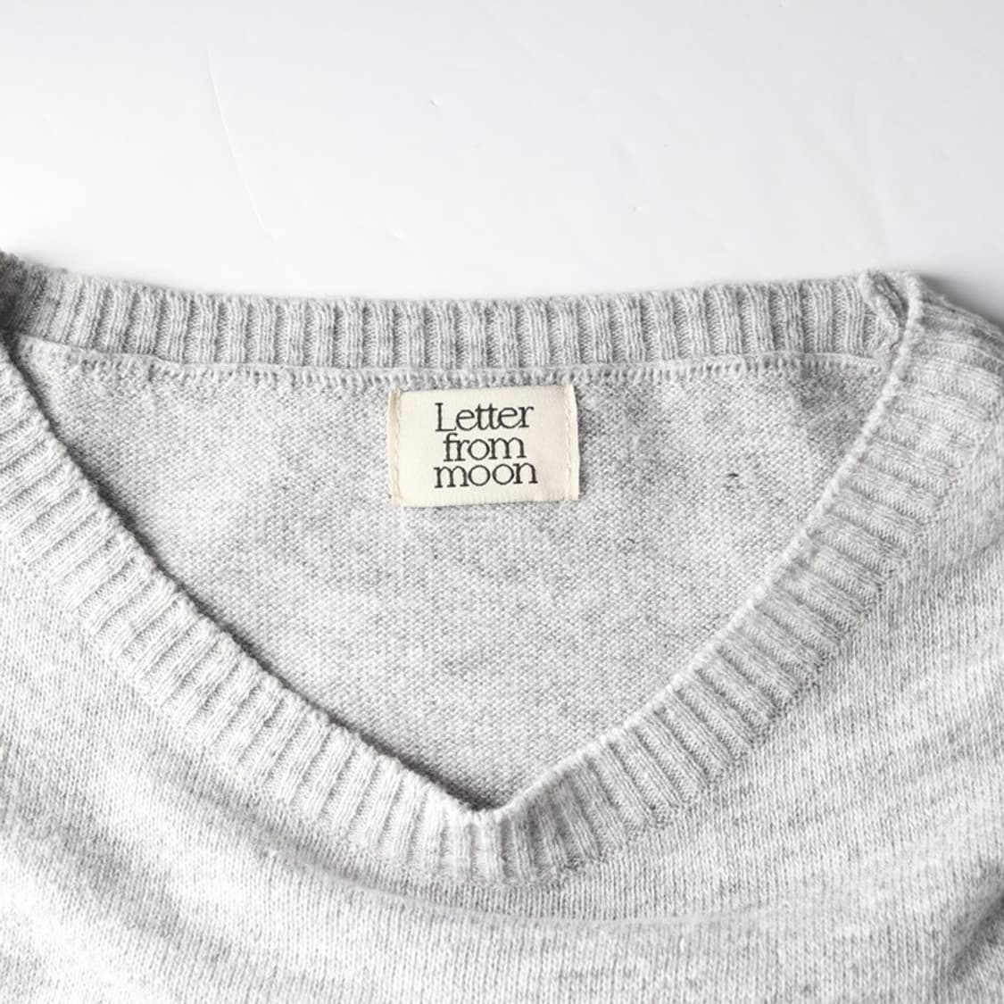 레터프롬문 이탈리아 코튼 블렌드 반팔 니트 F 상품이미지5