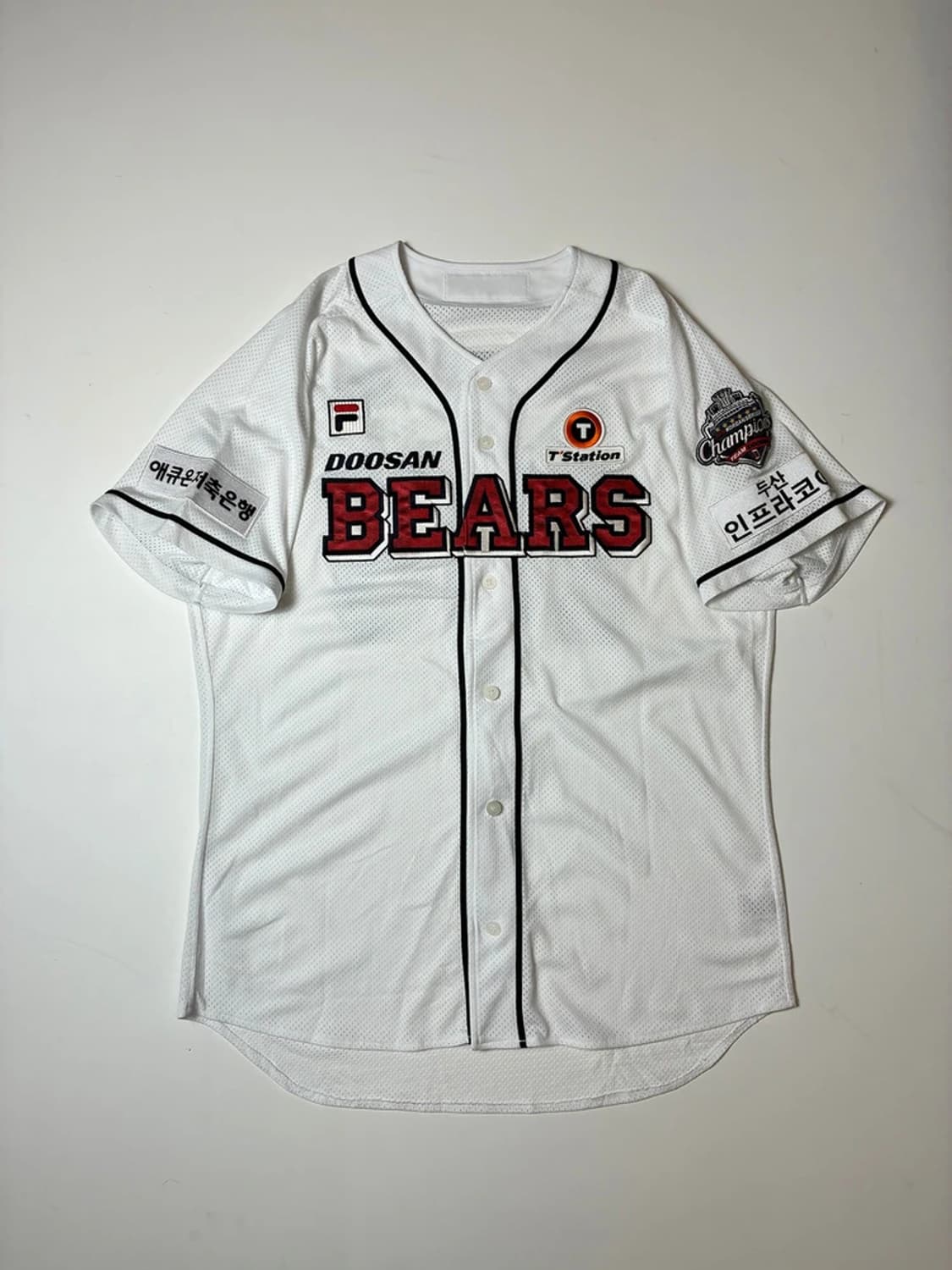 휠라 x 두산베어스 구장의 109 반팔 야구 유니폼 PN8695 상품이미지3