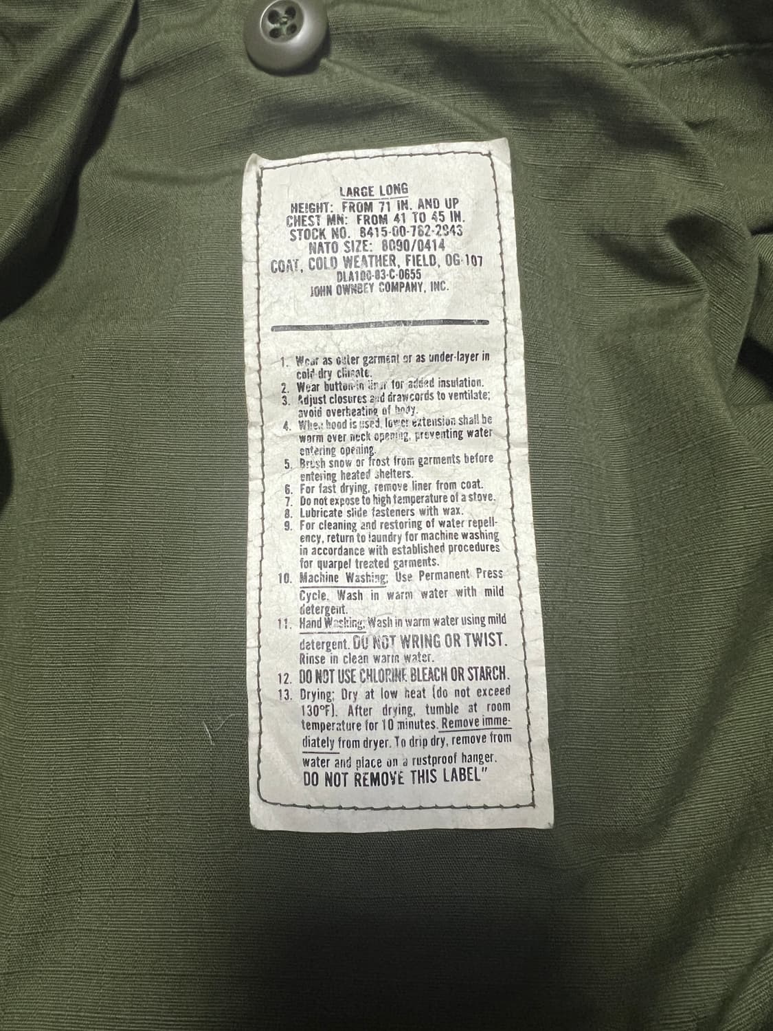 (L-L)오리지널 M65 필드자켓 3세대 상품이미지7