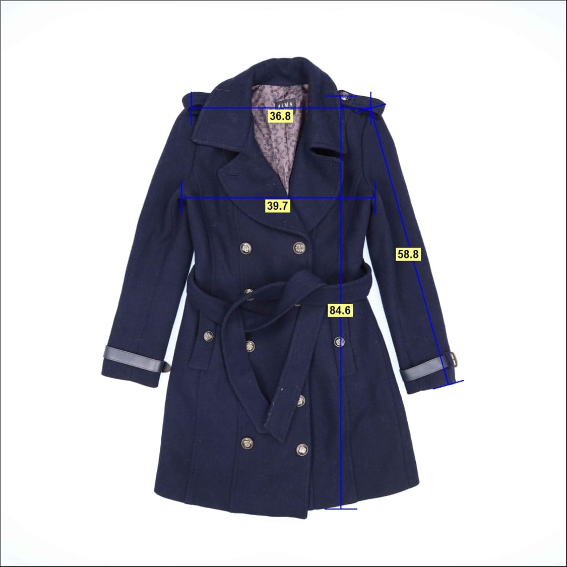 [55정도] 알마 여성 울 하프코트 1205HR1 상품이미지7