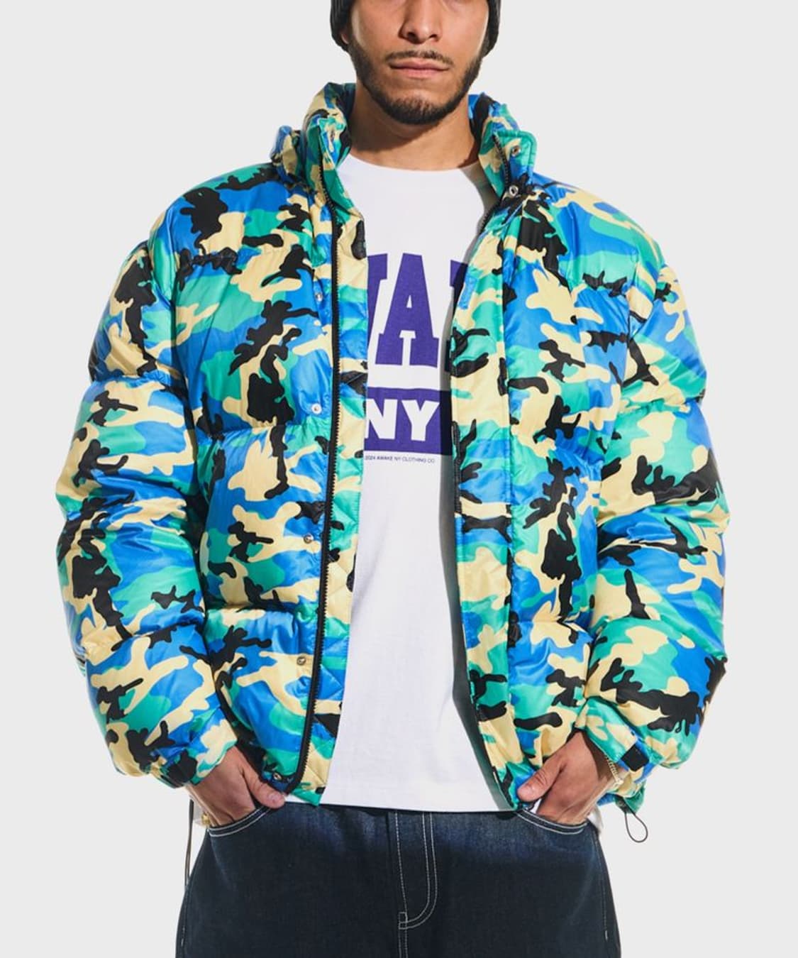 (네고O) 나일론 푸퍼 카모 패딩 새상품 (어웨이크 뉴욕) 상품이미지3