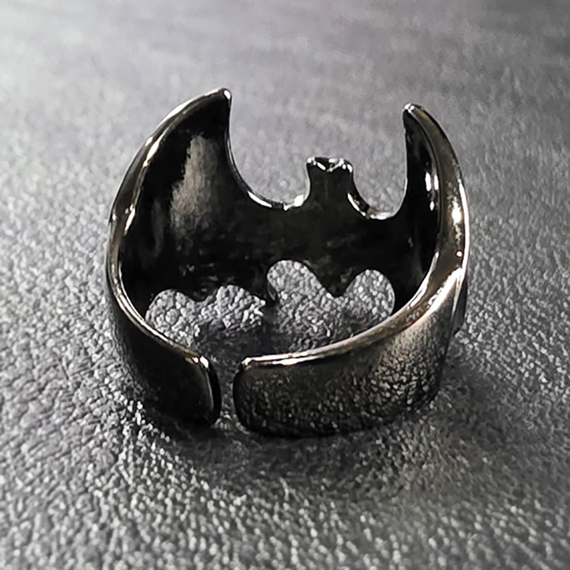 Dark Knight 실버 흑도금 남자 빈티지 배트맨 다크 히어로 반지 상품이미지4