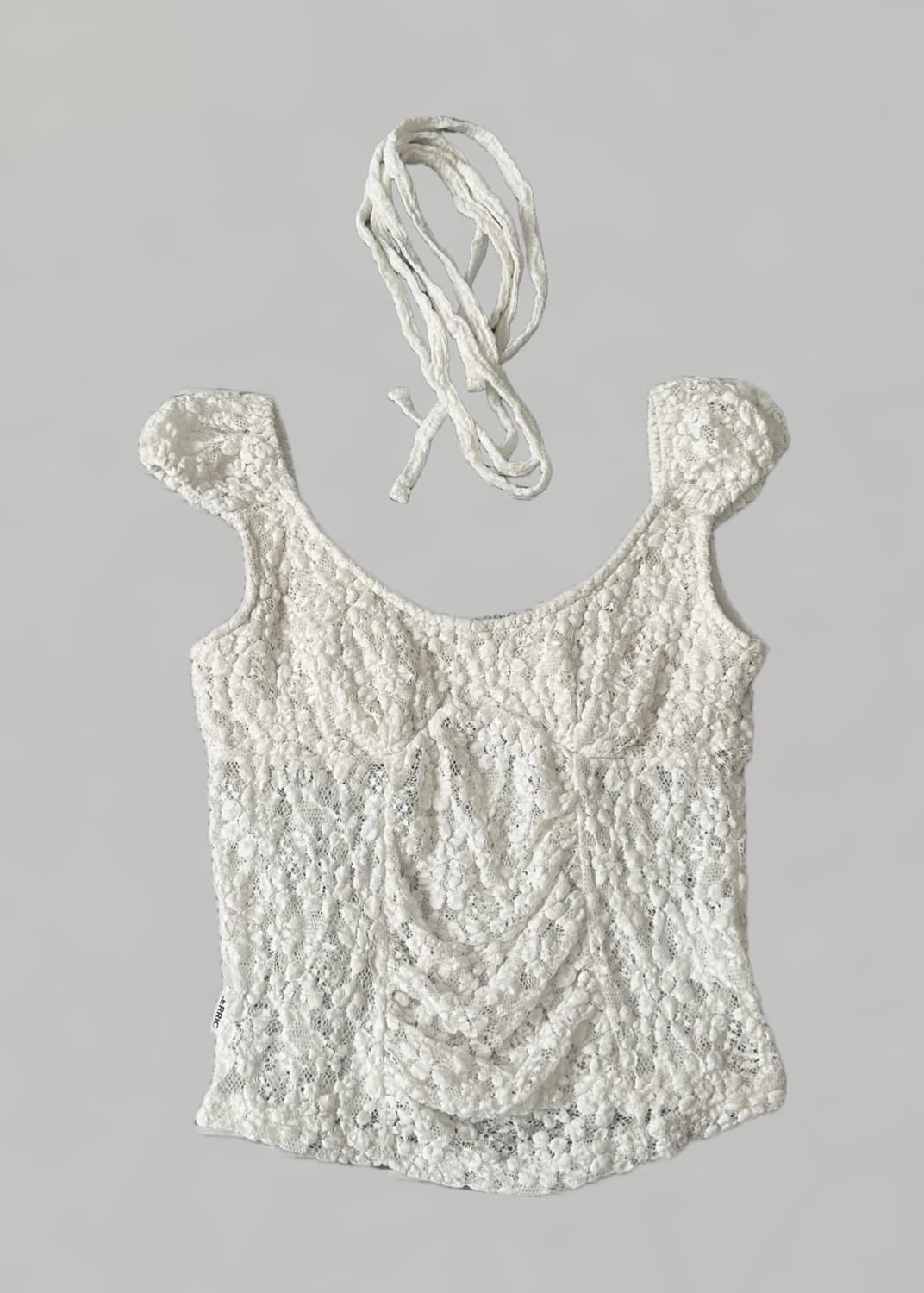 CERRIC - LACE CREASE SHIRRING HALF TOP / 상품이미지5