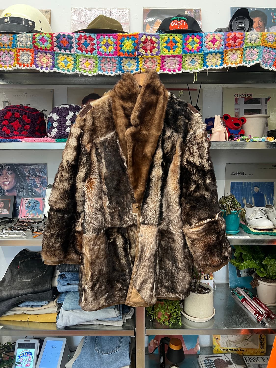 Vintage Real Fur Patchwork Coat 상품이미지4