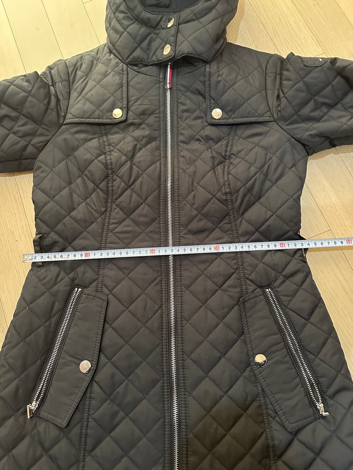 타미힐피거 여성 퀼팅 하프트렌치 누빔후드코트 경량 XS 상품이미지5