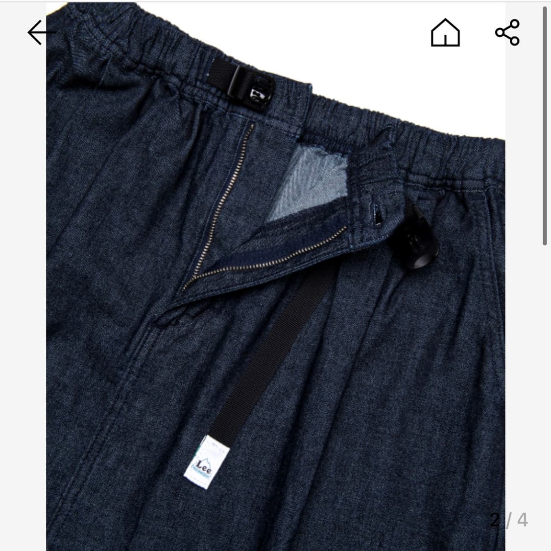 Lee 우먼스 롱기장 턱 스커트 인디고 로우  상품이미지2