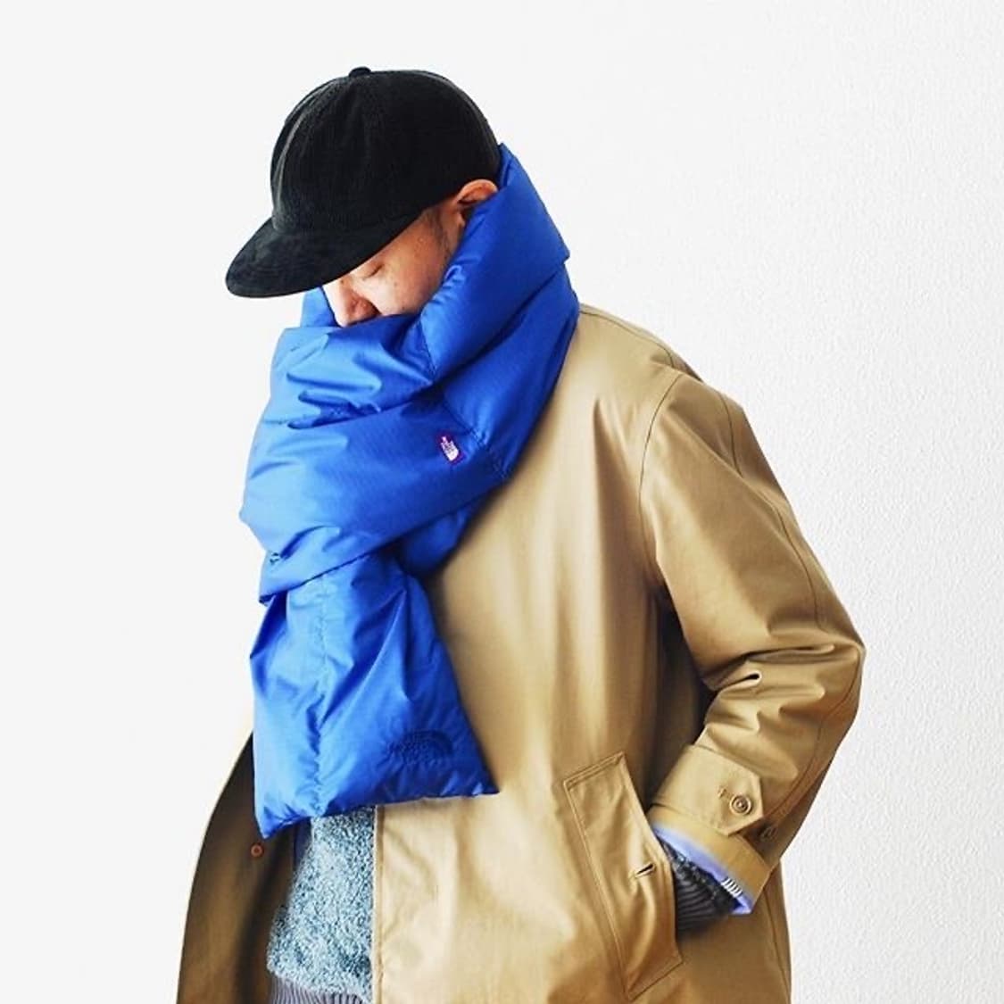 노스페이스 퍼플라벨 패딩 머플러 로얄블루 상품이미지3