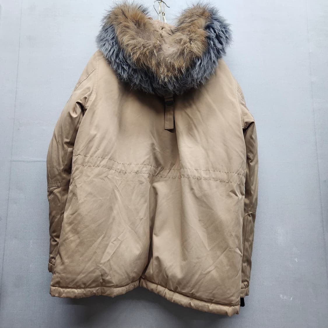 커버낫 덕다운 투톤(라쿤/양털) 후드퍼 야상패딩 M(L) 상품이미지4