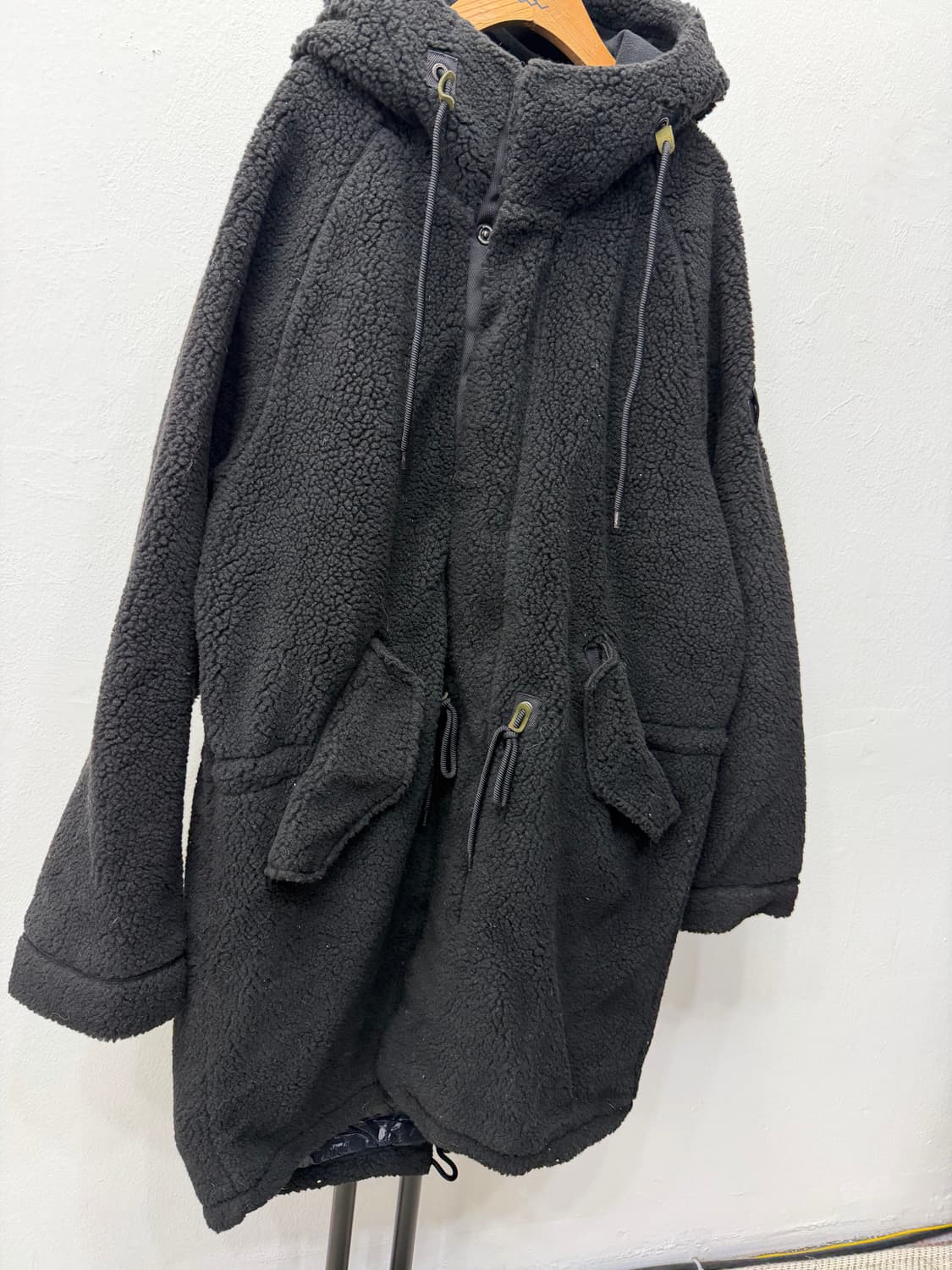 정품) 내셔널지오그래픽 남성 블랙 롱후리스 L 상품이미지2