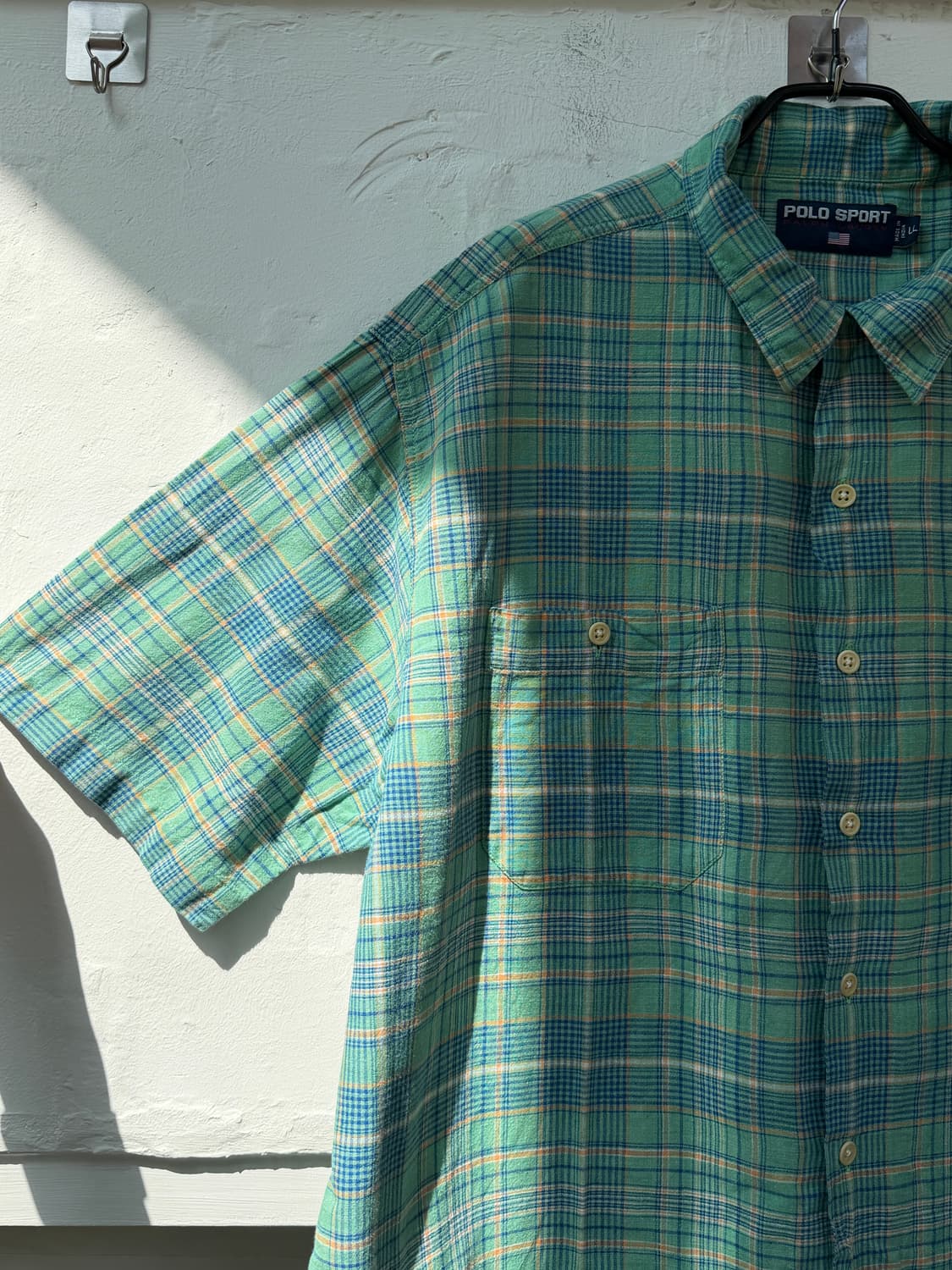 Polo Sports Ralph Lauren 90s 반팔 체크셔츠 LL 상품이미지3