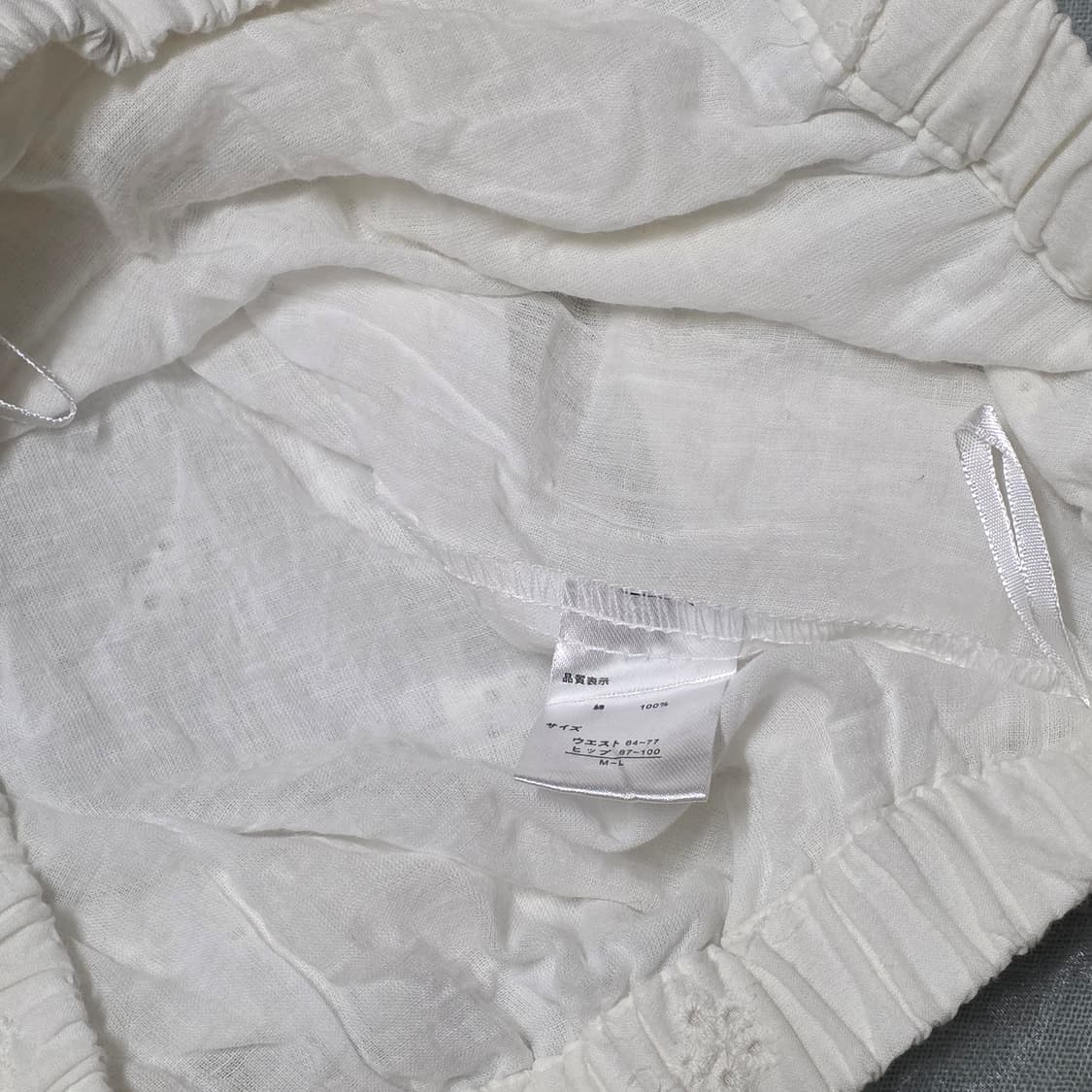 빈티지 리즈리사 트랄라라깔 화이트 리본 큐롯 팬츠 스커트 상품이미지3