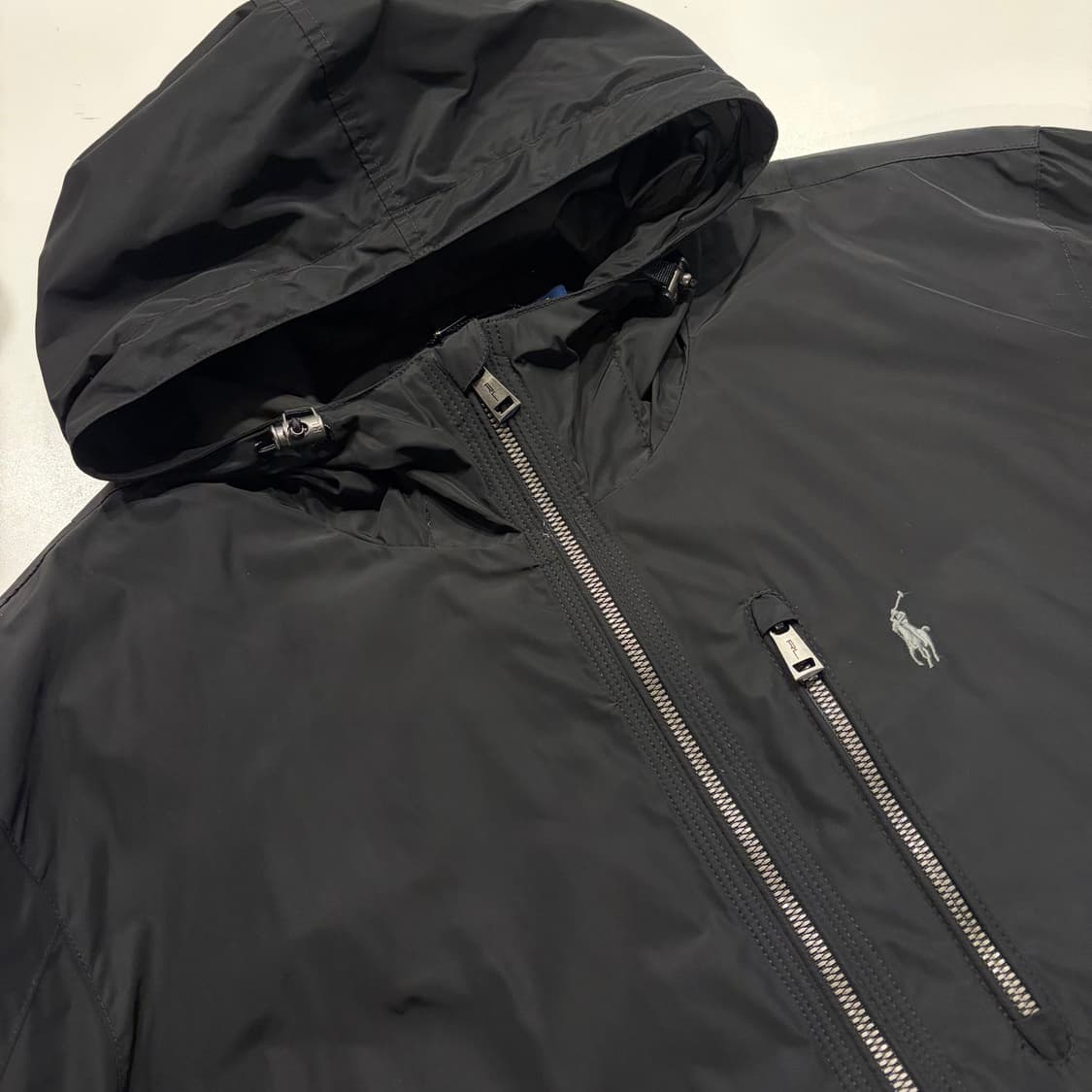 [M] 폴로 랄프로렌 폴리쉘 블랙 후드 바람막이 C663 상품이미지3