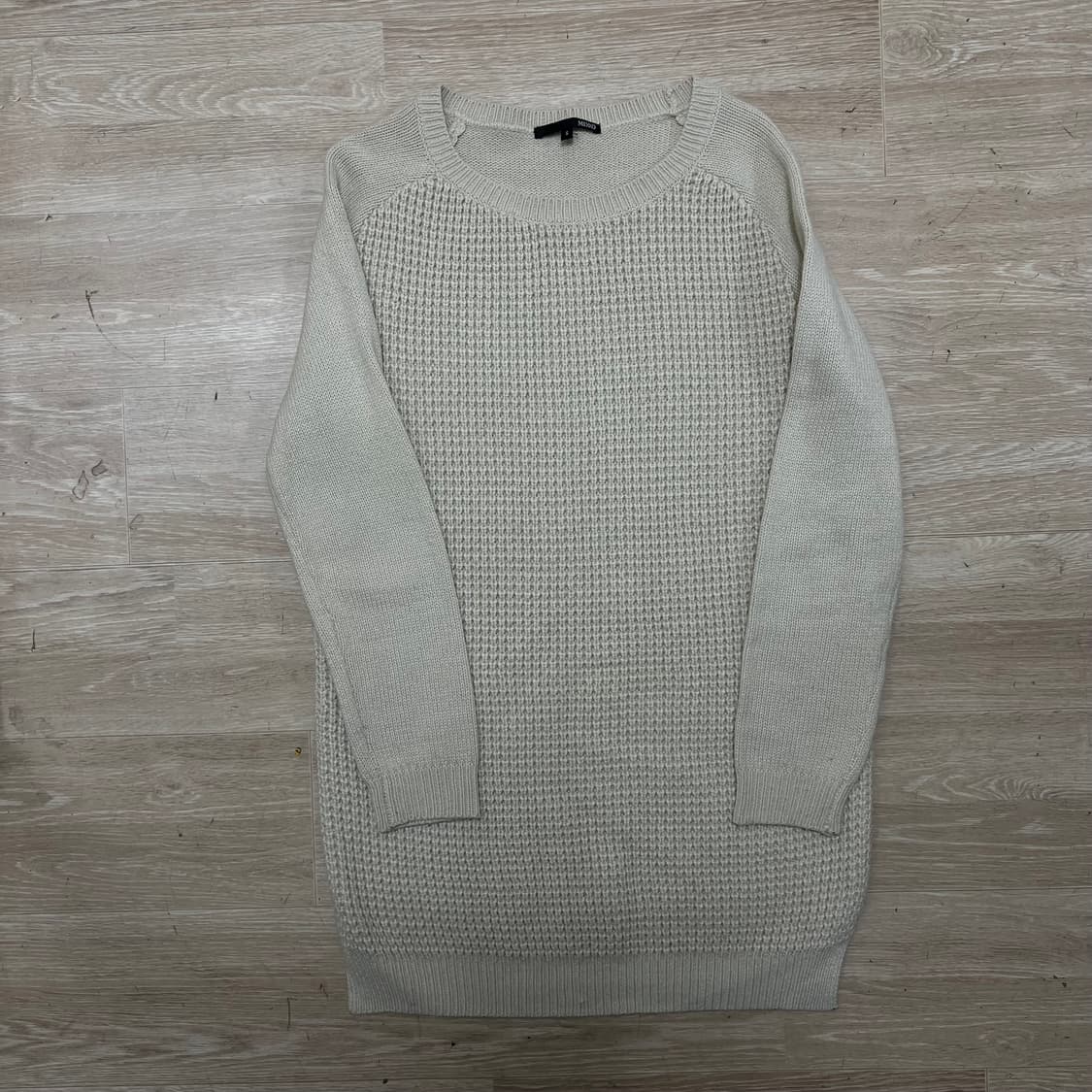 미쏘 여성 라운드넥 롱 와플 니트 [아이보리] S/90 상품이미지1