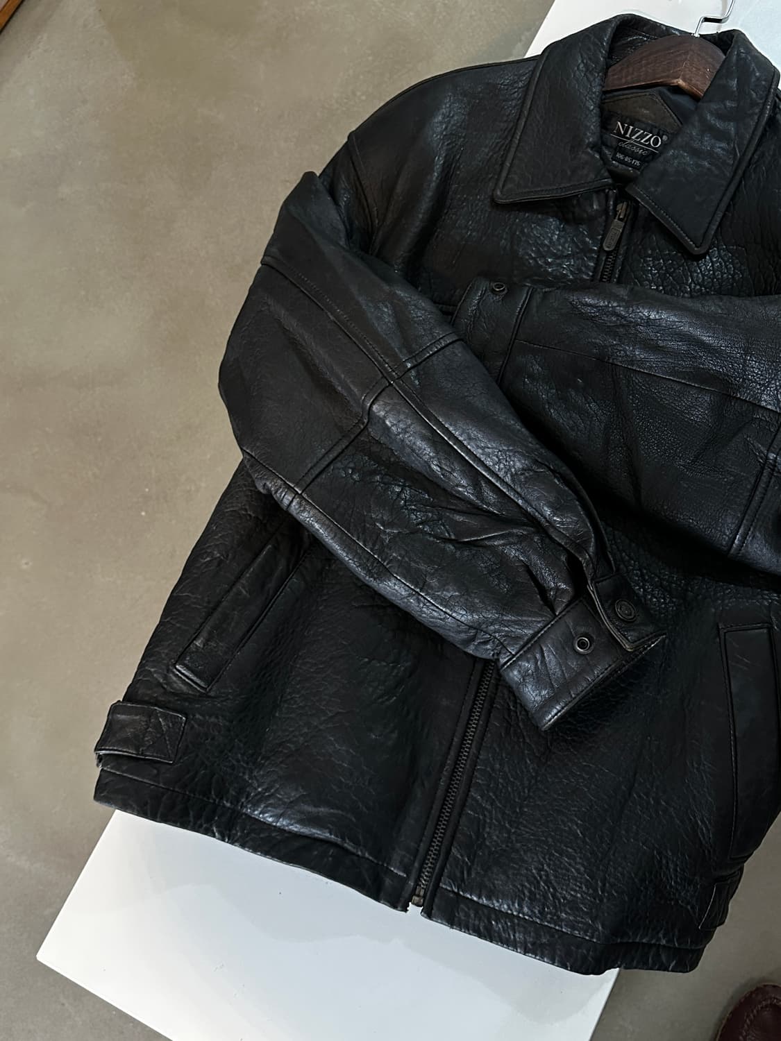 클래식 와이드 레더 자켓 상품이미지8